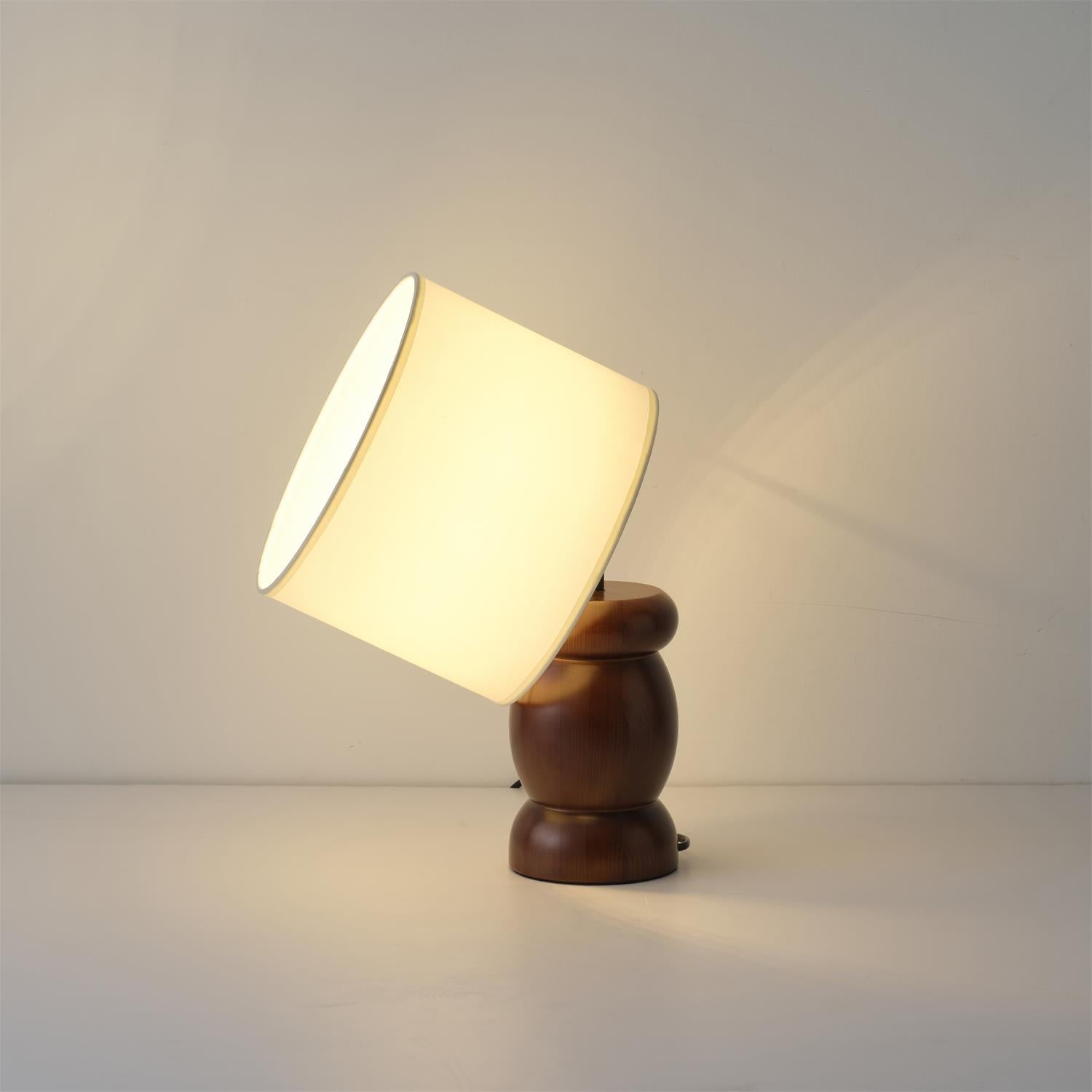 Pebble Wood Table Lamp - Lamp Copper