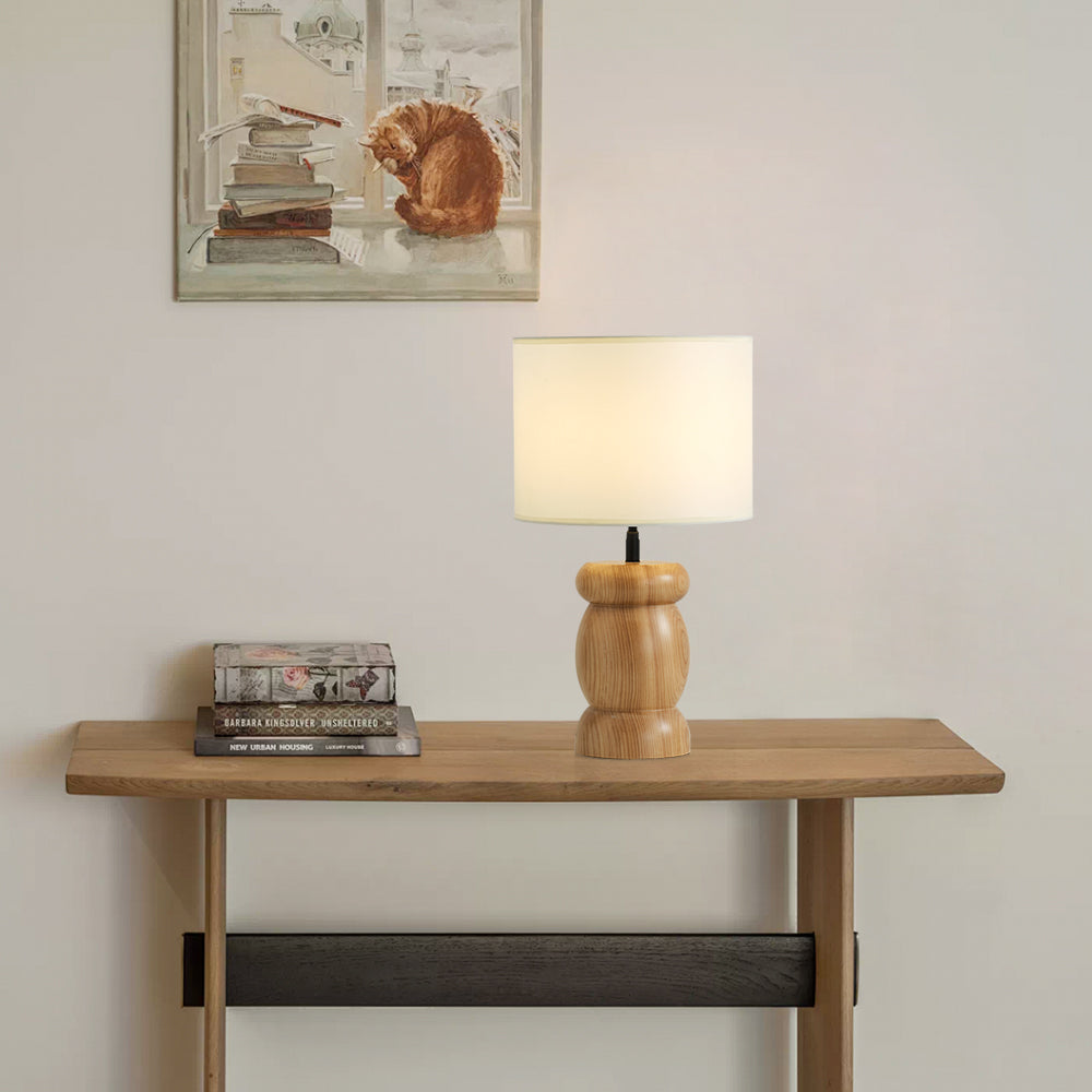 Pebble Wood Table Lamp - Lamp Copper