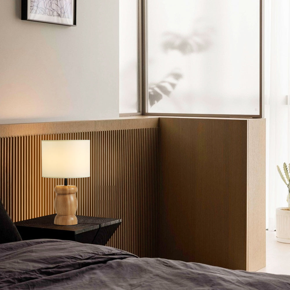 Pebble Wood Table Lamp - Lamp Copper