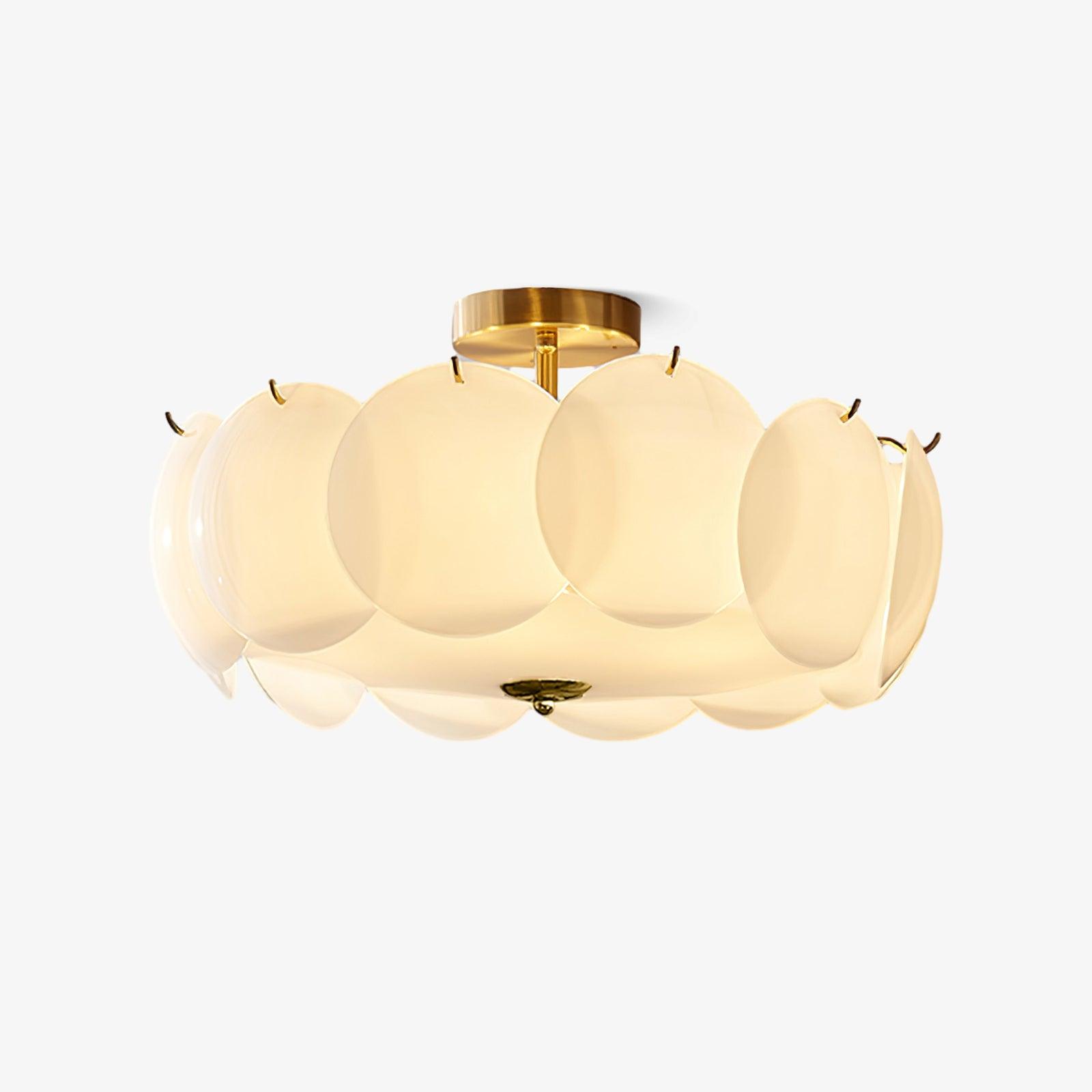 Valentina Lampada da Soffitto a Forma di Petalo con Conchiglie