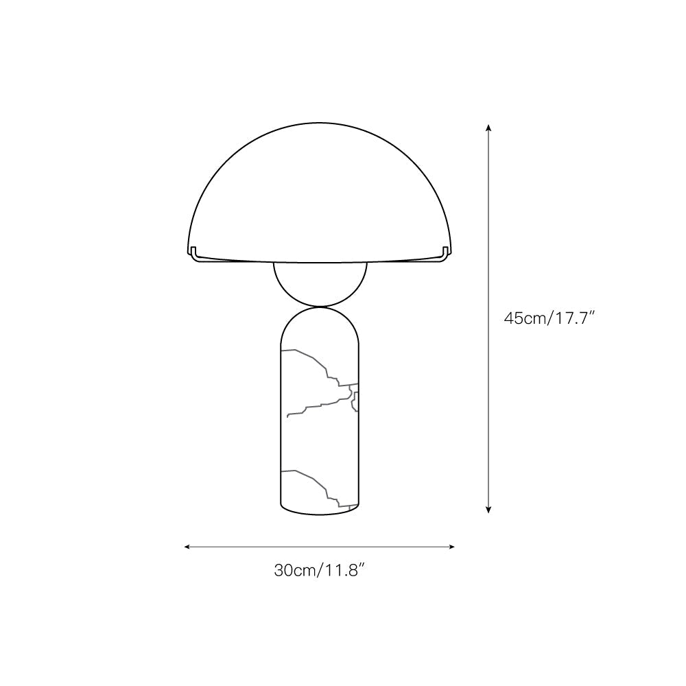 Peono Table Lamp - Lamp Copper