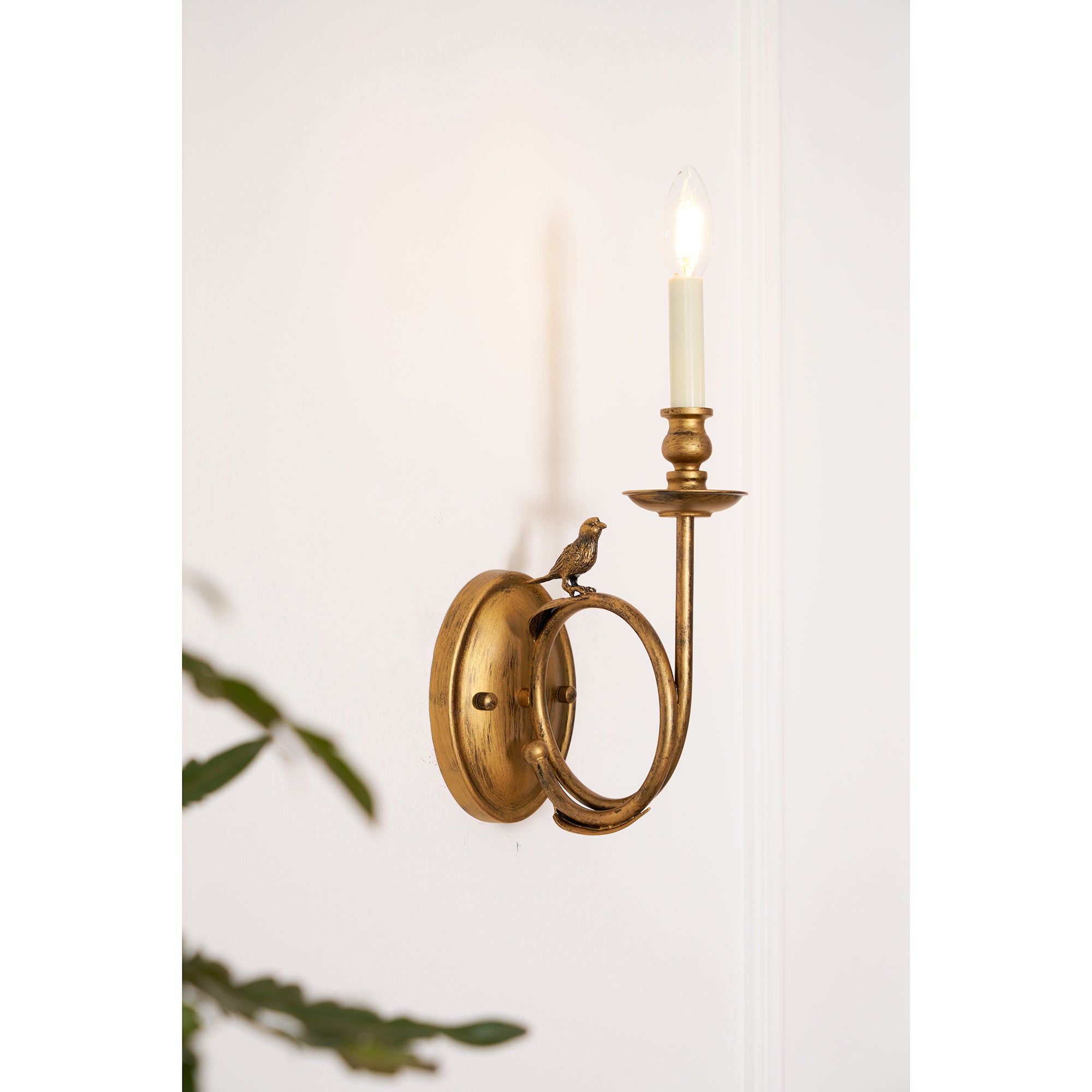 Utheara Vintage Industrial Bird Metal Sconce Wall Lamp - Lamp Copper