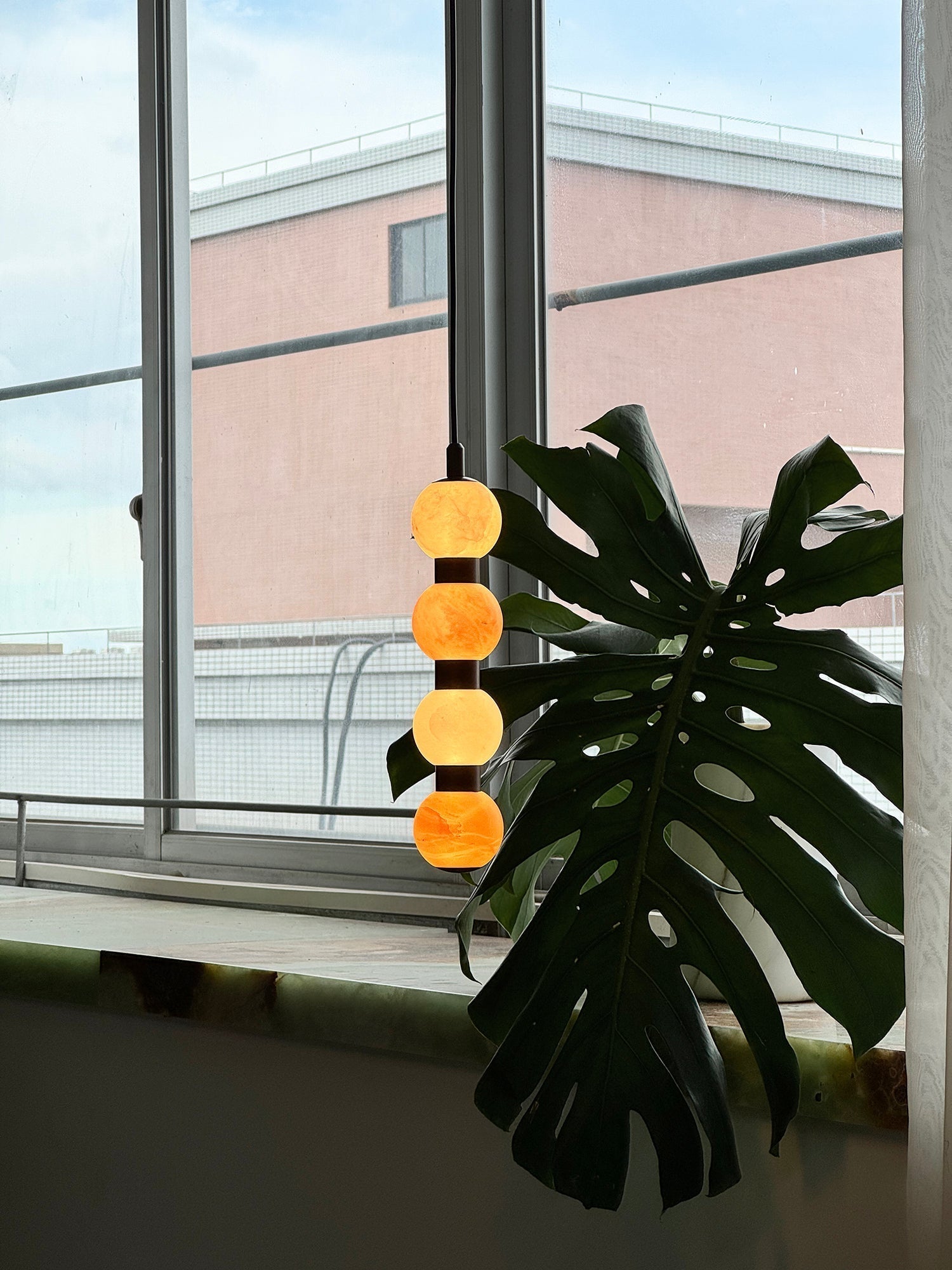 Ulshae Modern Minimalist Art Marble Pendant Lamp - Lamp Copper