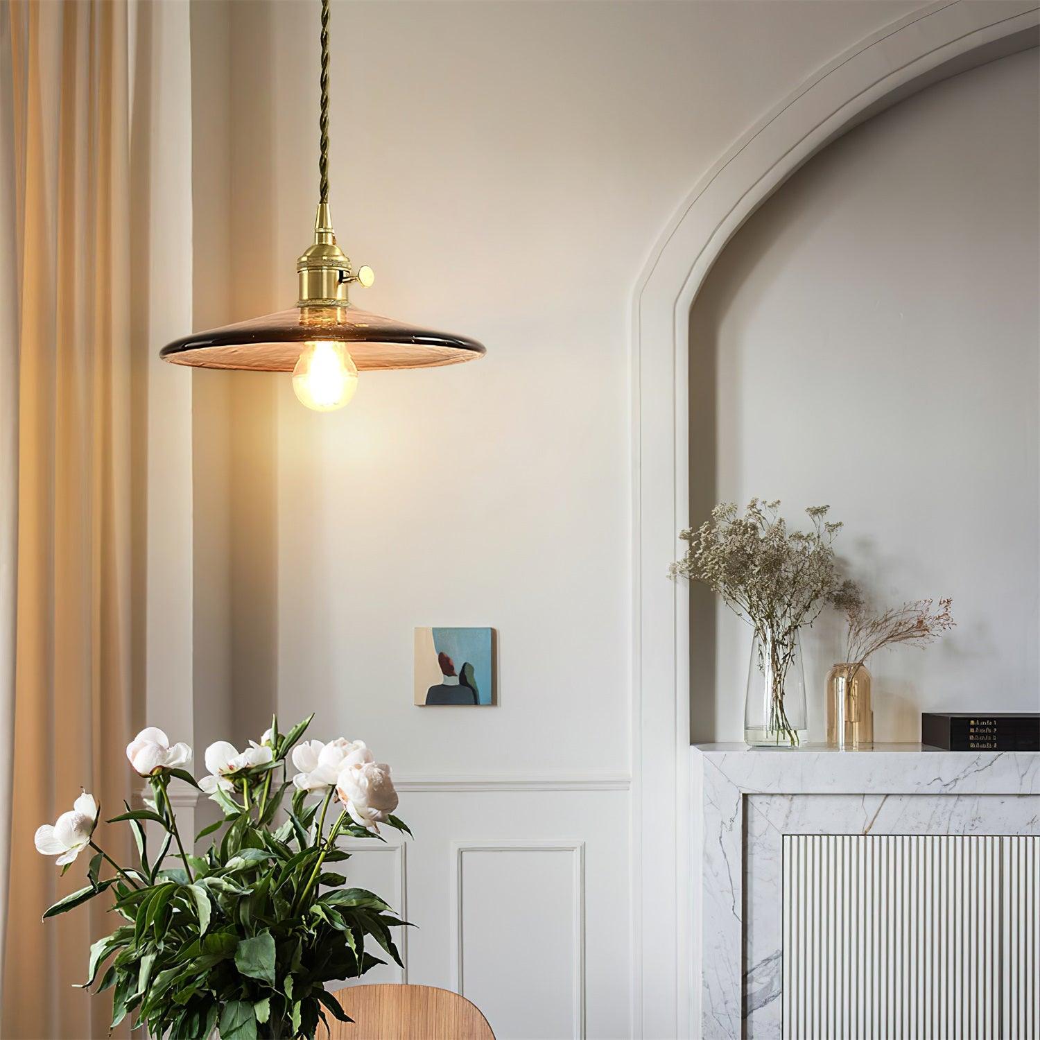 Sage Vintage Glass Pendant Light - Blowlighting