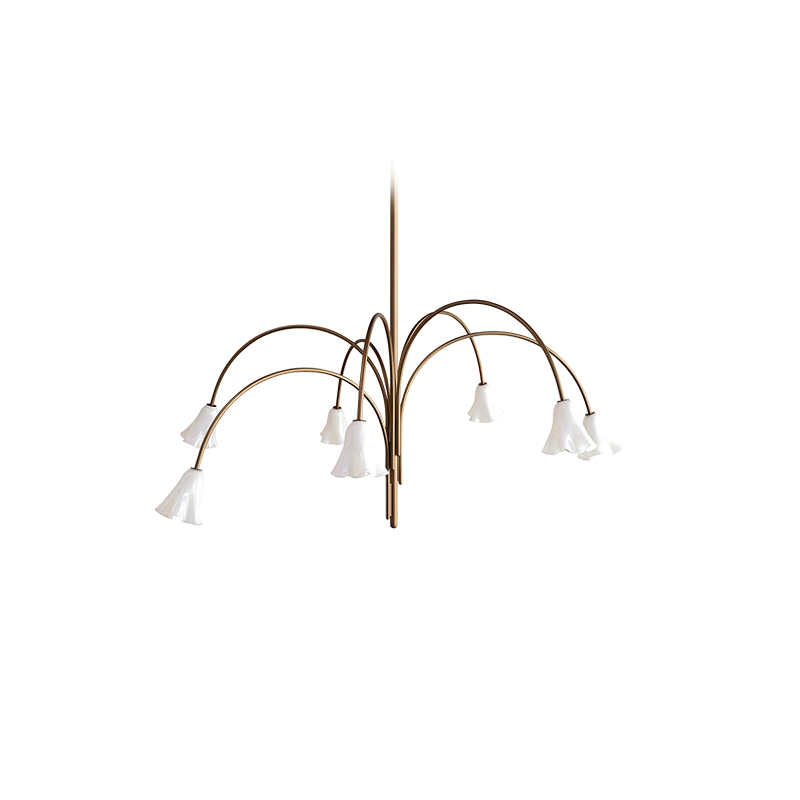 Aurora Chandelier Blossom Petal Glass Arms - Neutralighting