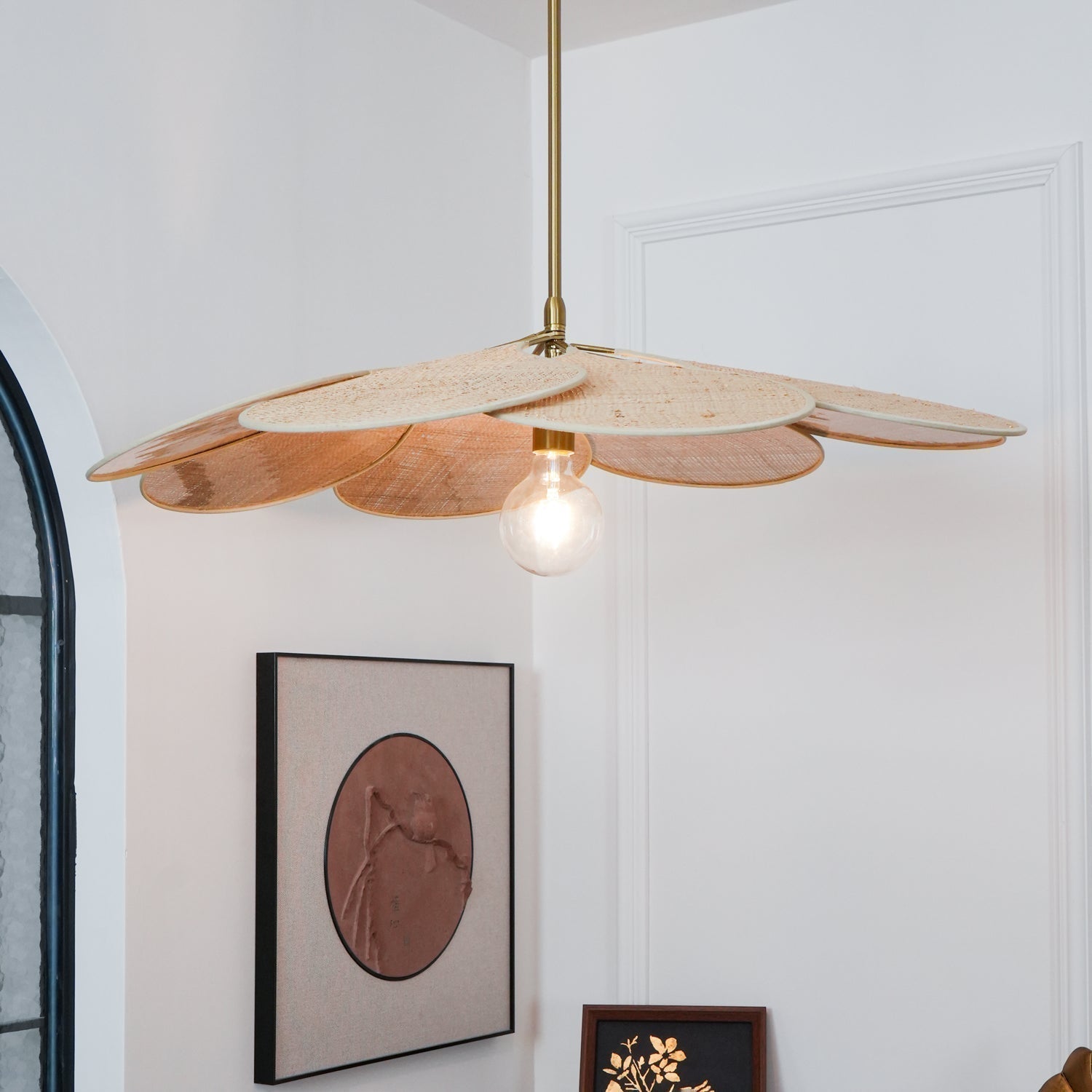 Petals Bloom Rattan Pendant Lamp - Blowlighting