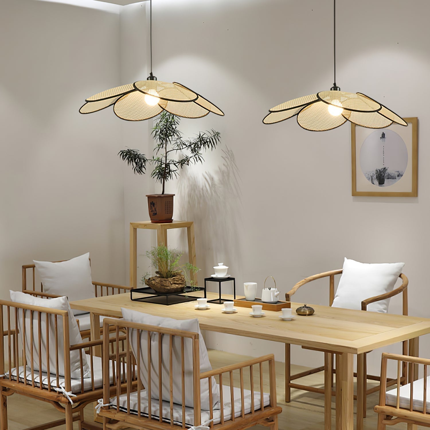 Petals Rattan Pendant Lamp - Blowlighting