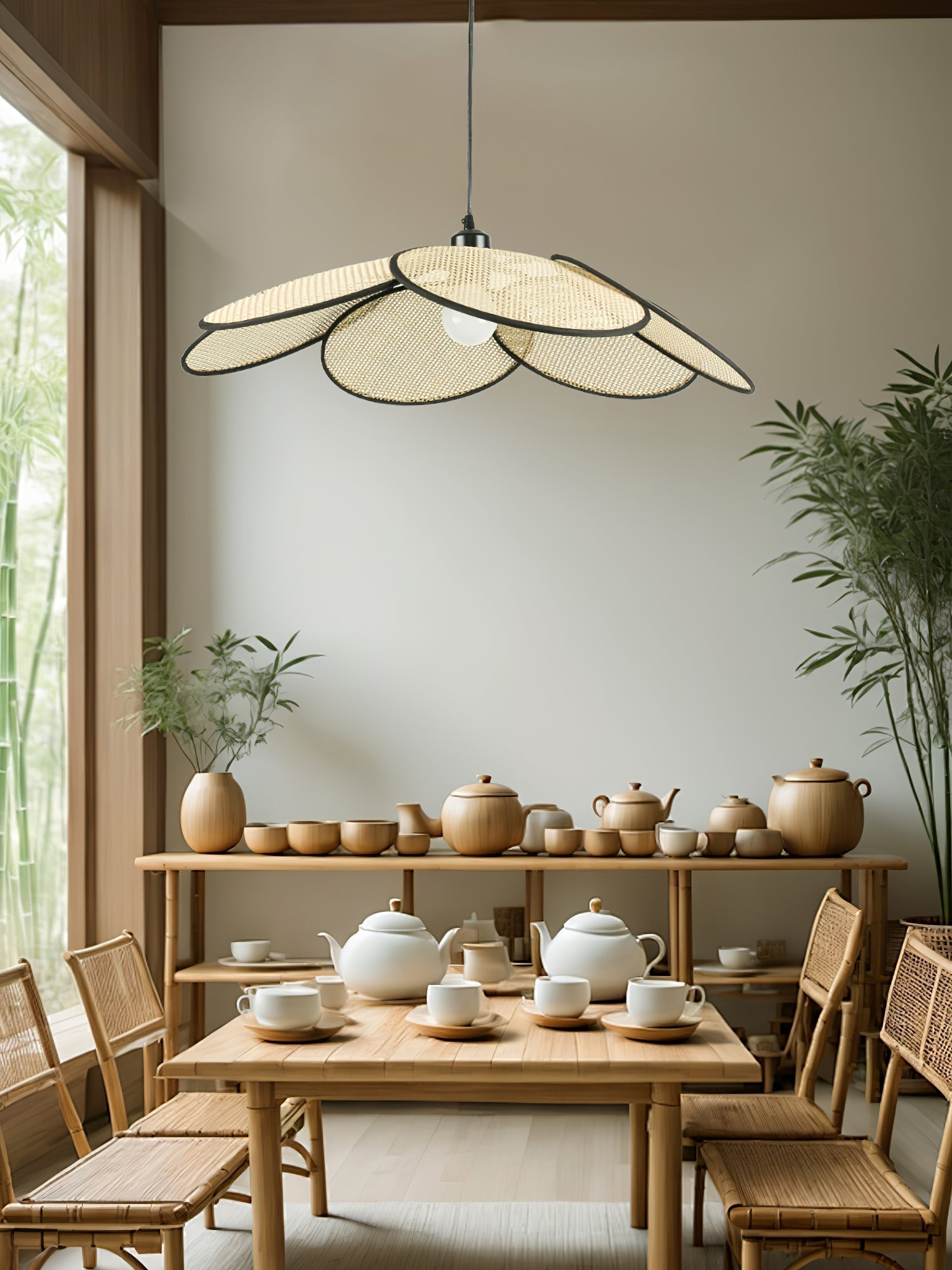 Petals Rattan Pendant Lamp - Blowlighting