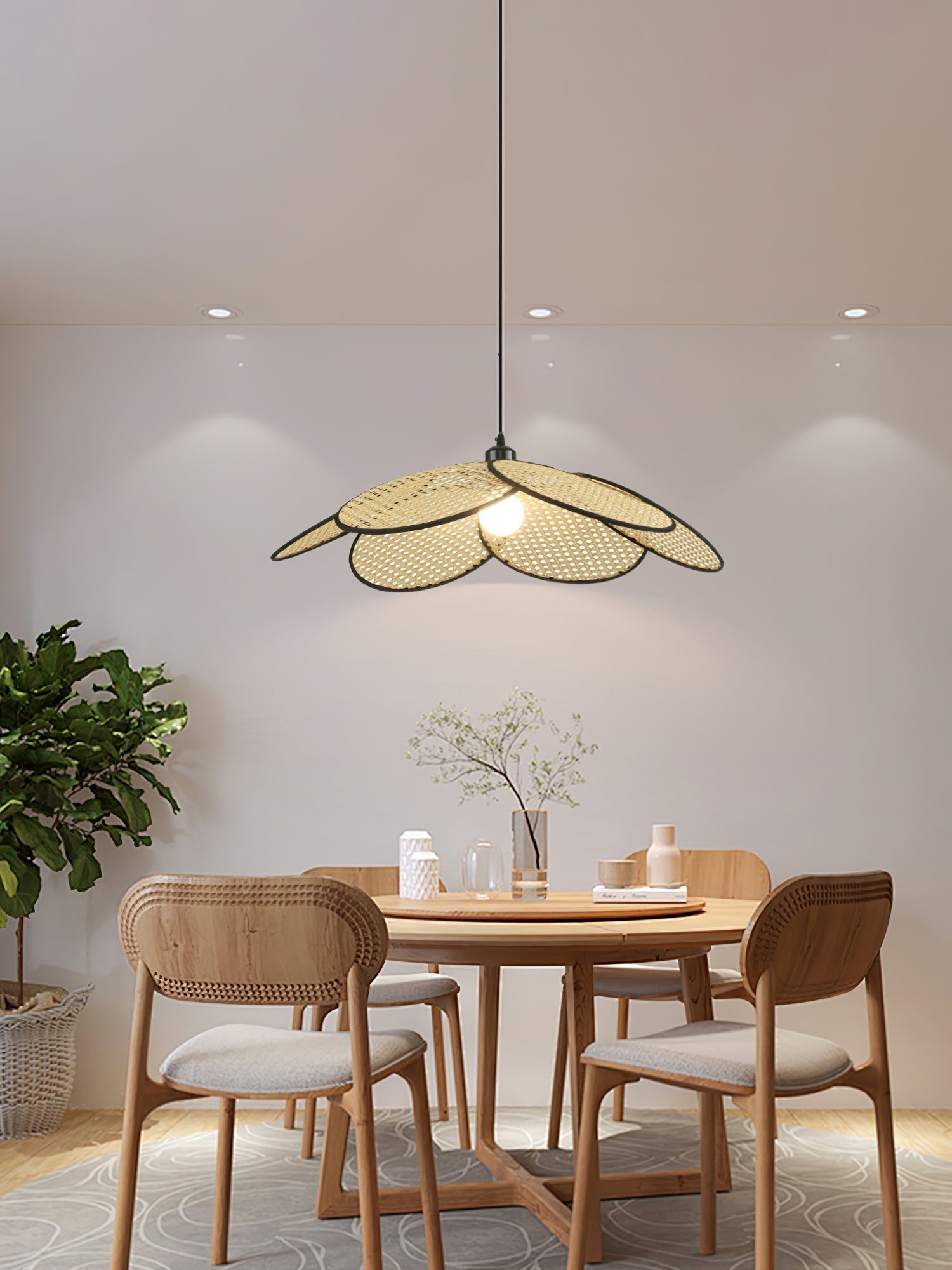 Petals Rattan Pendant Lamp - Blowlighting