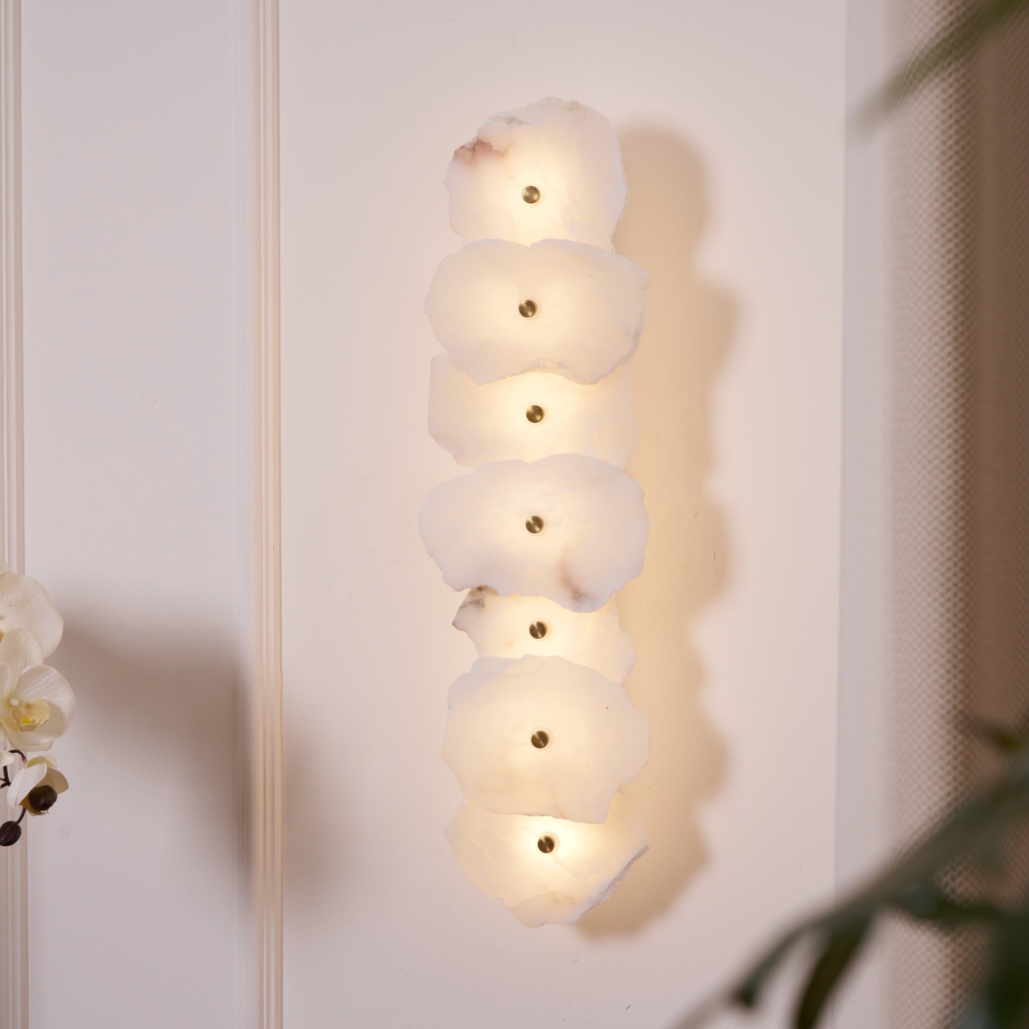 Alaeila Floral Cluster Alabaster Wall Light - Blowlighting