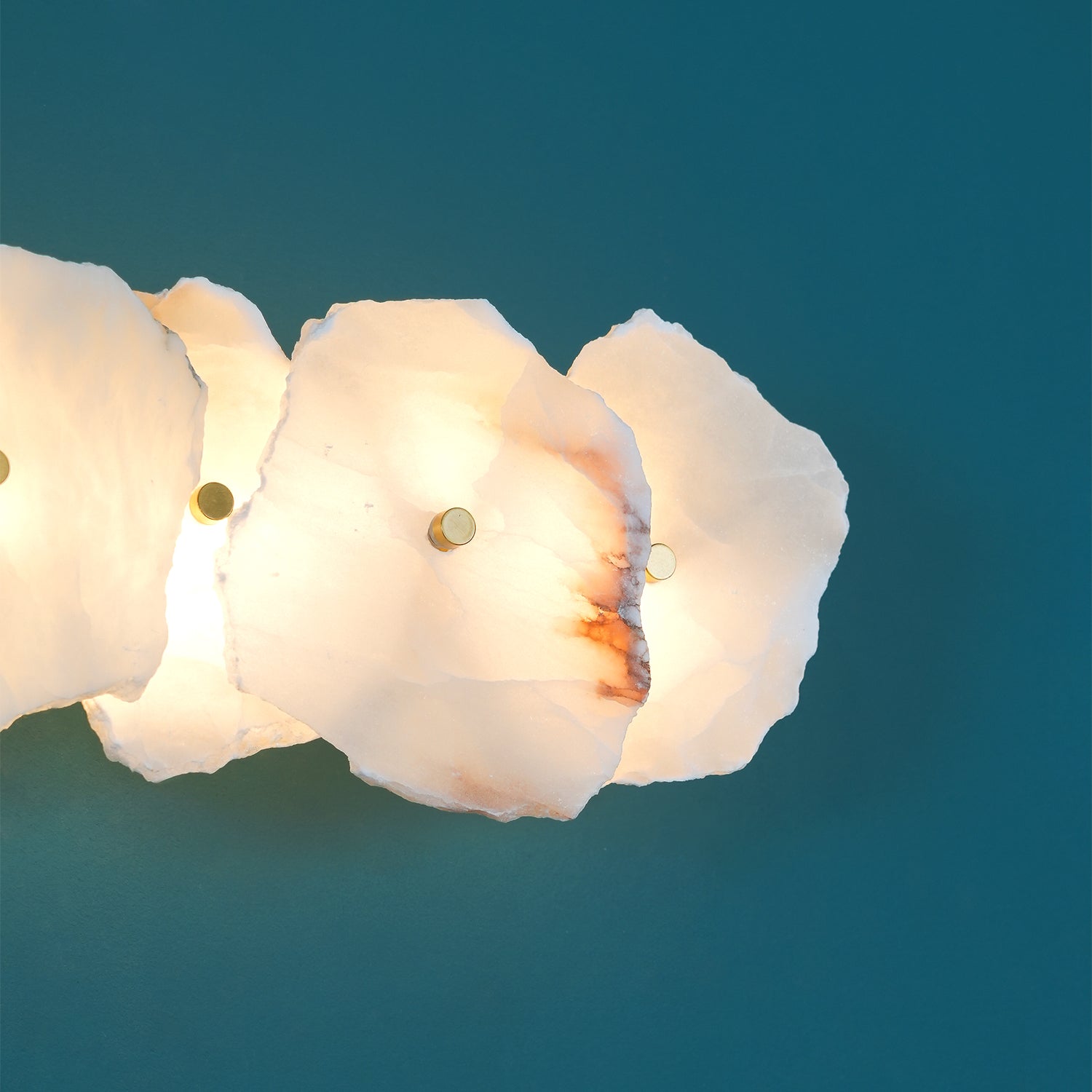 Ritta Lampada da Parete a Fiore in Alabastro