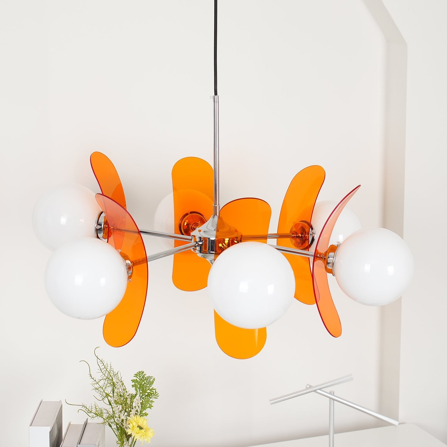 Aria Lampadario Marrone e Arancione