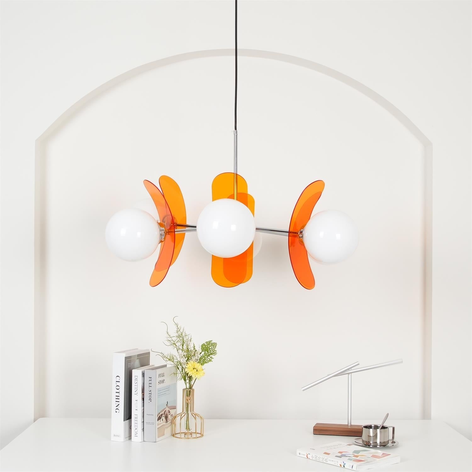 Aria Lampadario Marrone e Arancione