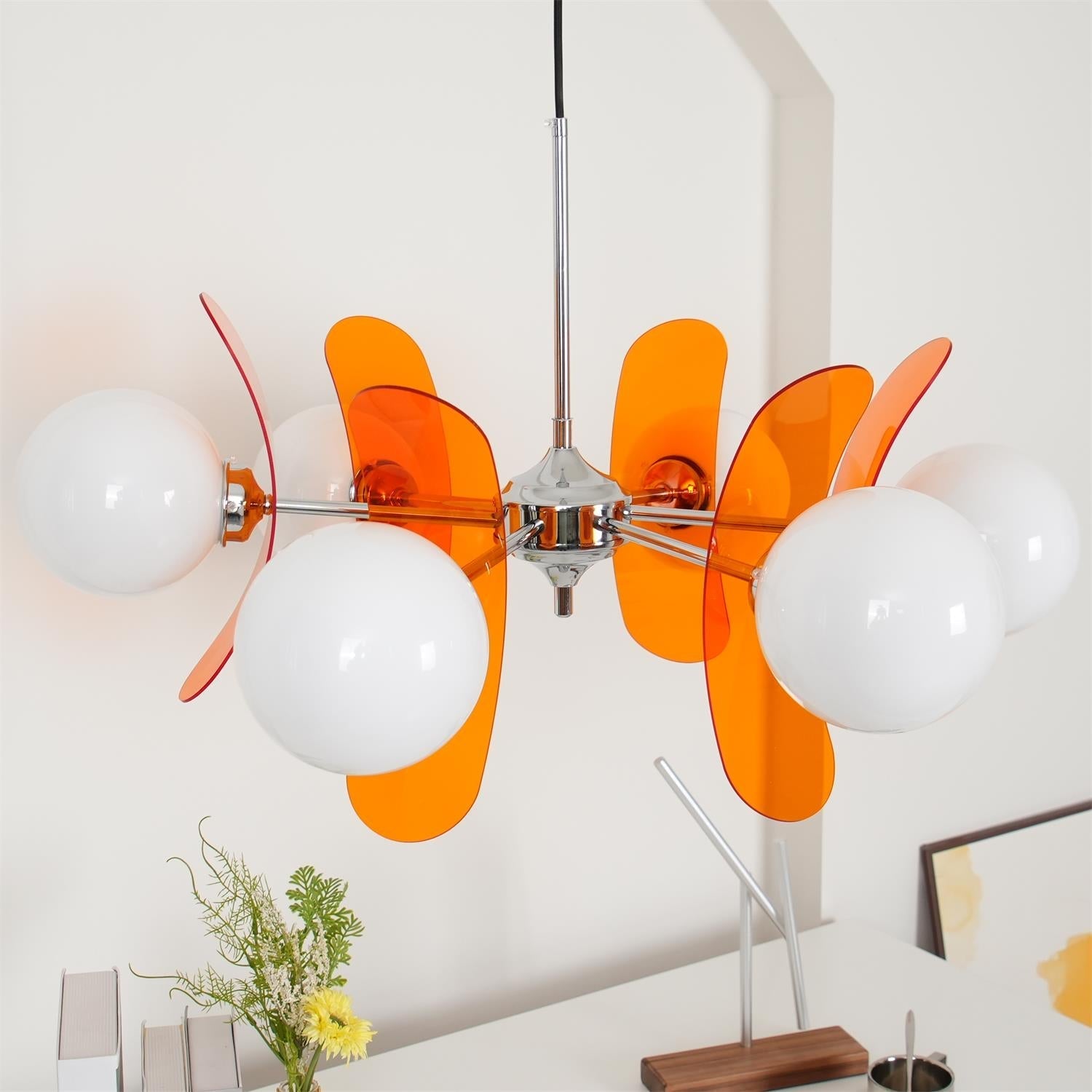 Aria Lampadario Marrone e Arancione