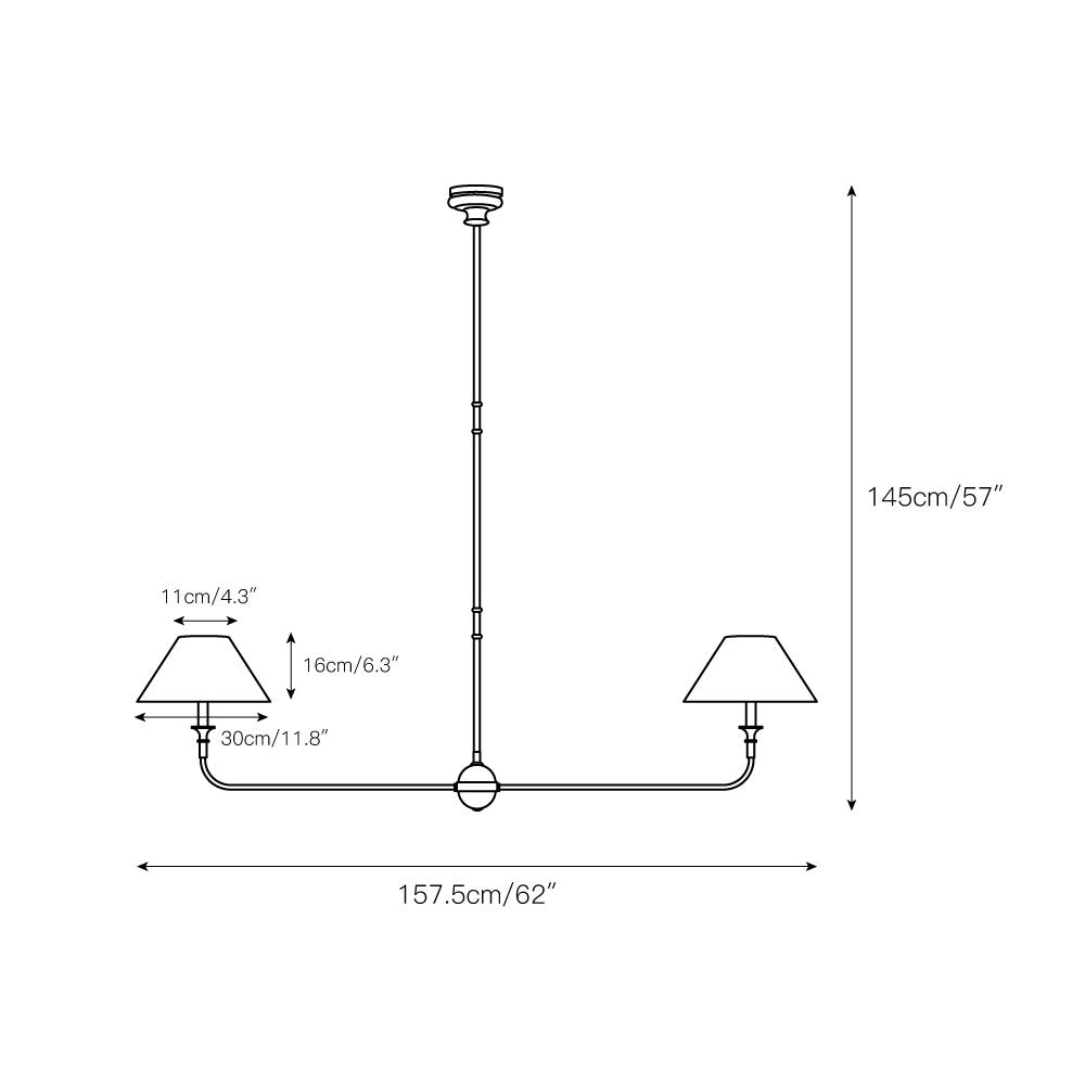 Silva Lampadario Lineare Moderno LED in Metallo