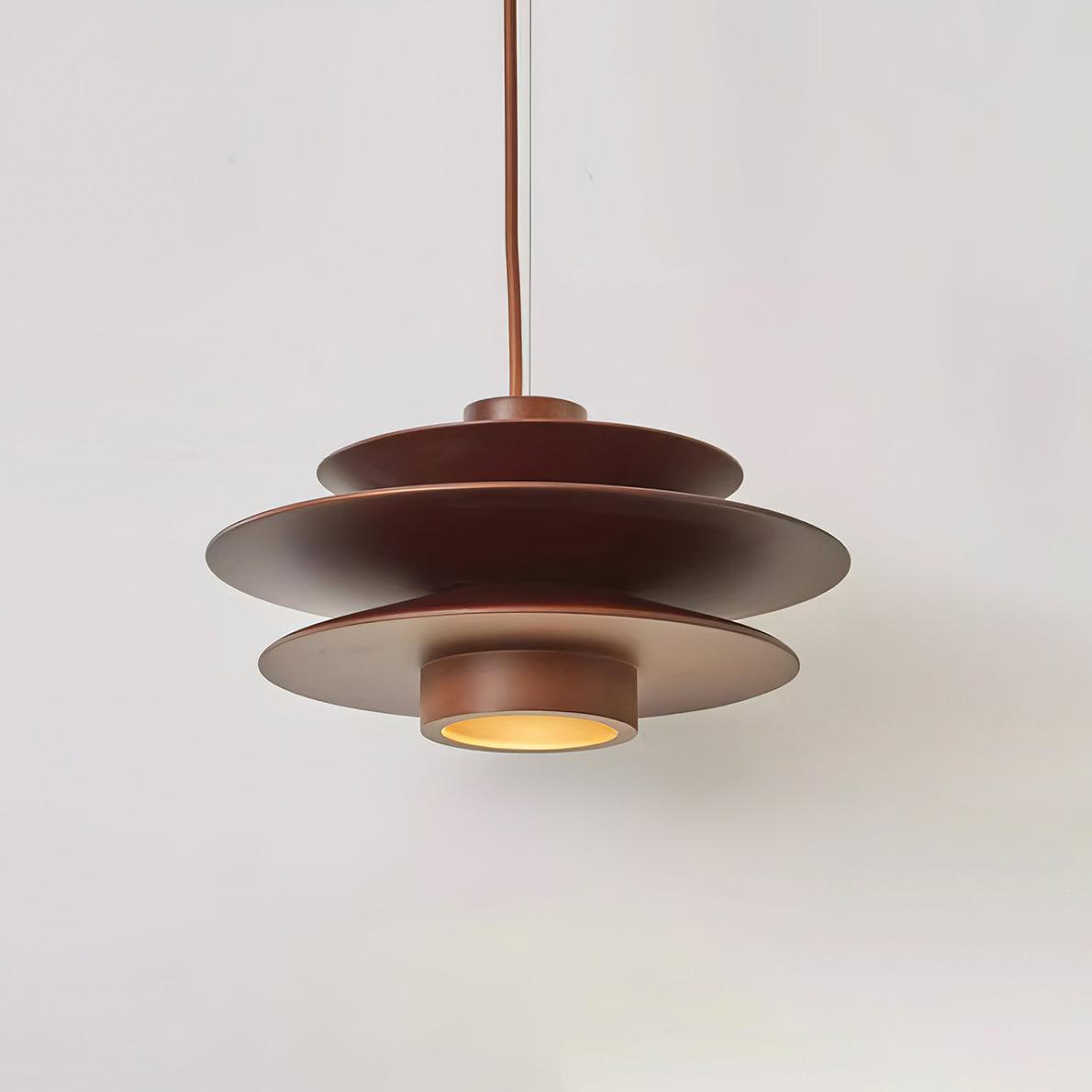 Muto Lampada a Sospensione Mid-Century in Noce