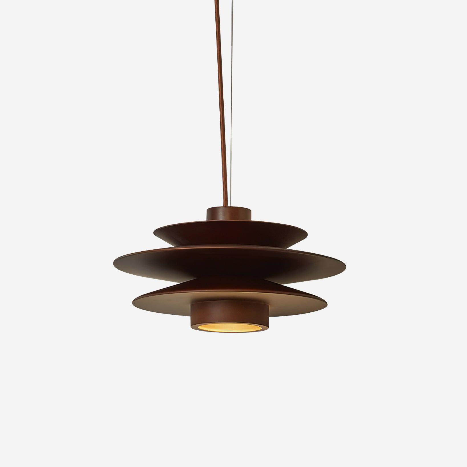 Muto Lampada a Sospensione Mid-Century in Noce