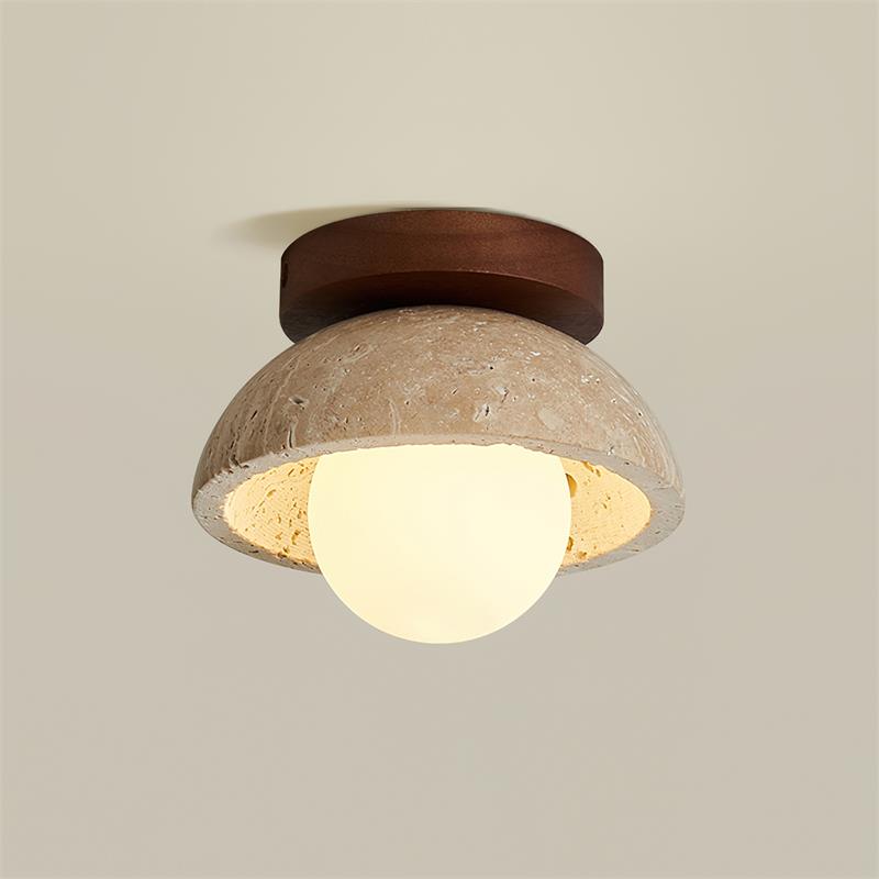 Ritta Plafoniera Minimalista in Travertino