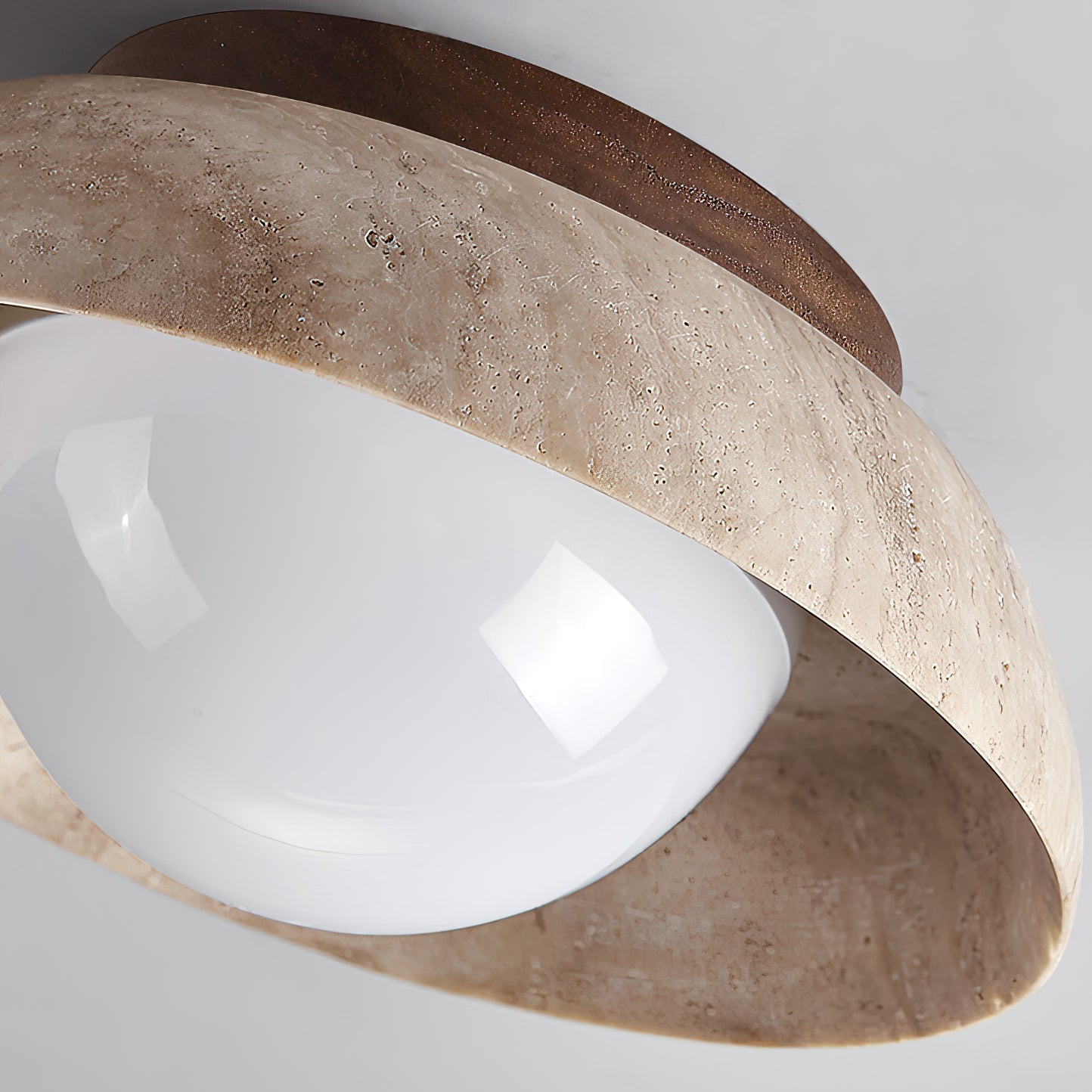 Cuvela Modern Minimalist Travertine Ceiling Lamp - Lamp Copper