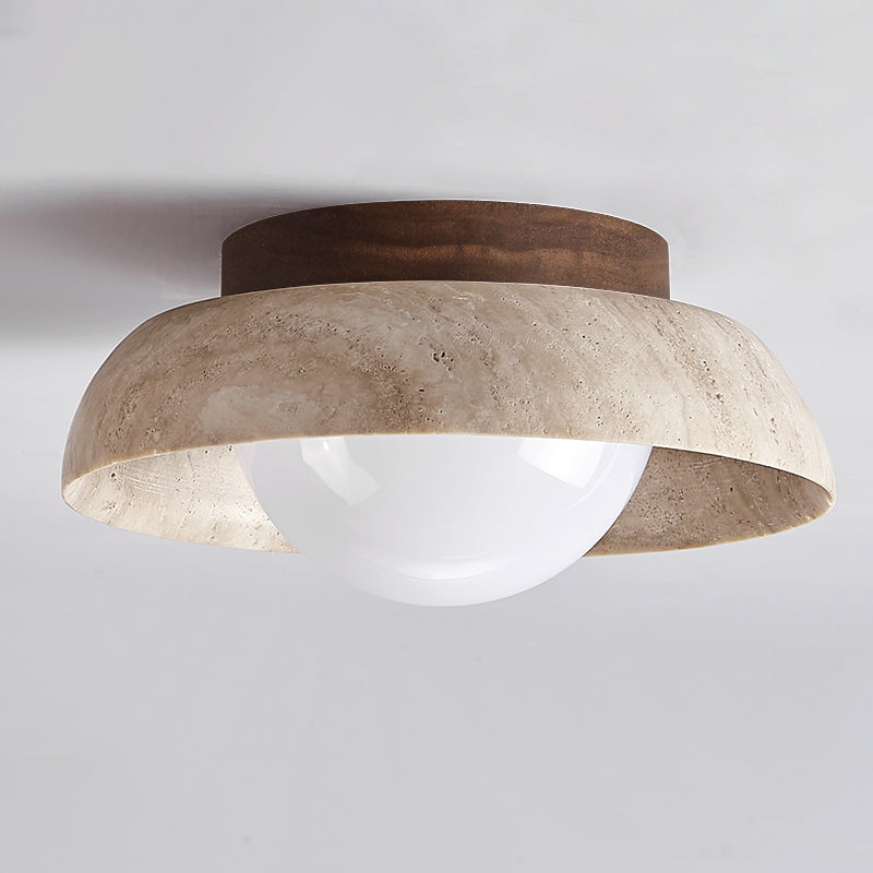 Cuvela Modern Minimalist Travertine Ceiling Lamp - Lamp Copper