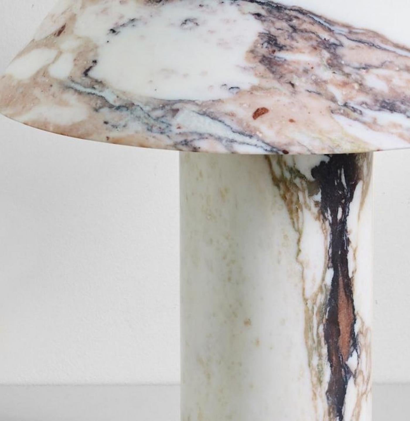 Pillar Stone Table Lamp - Lamp Copper
