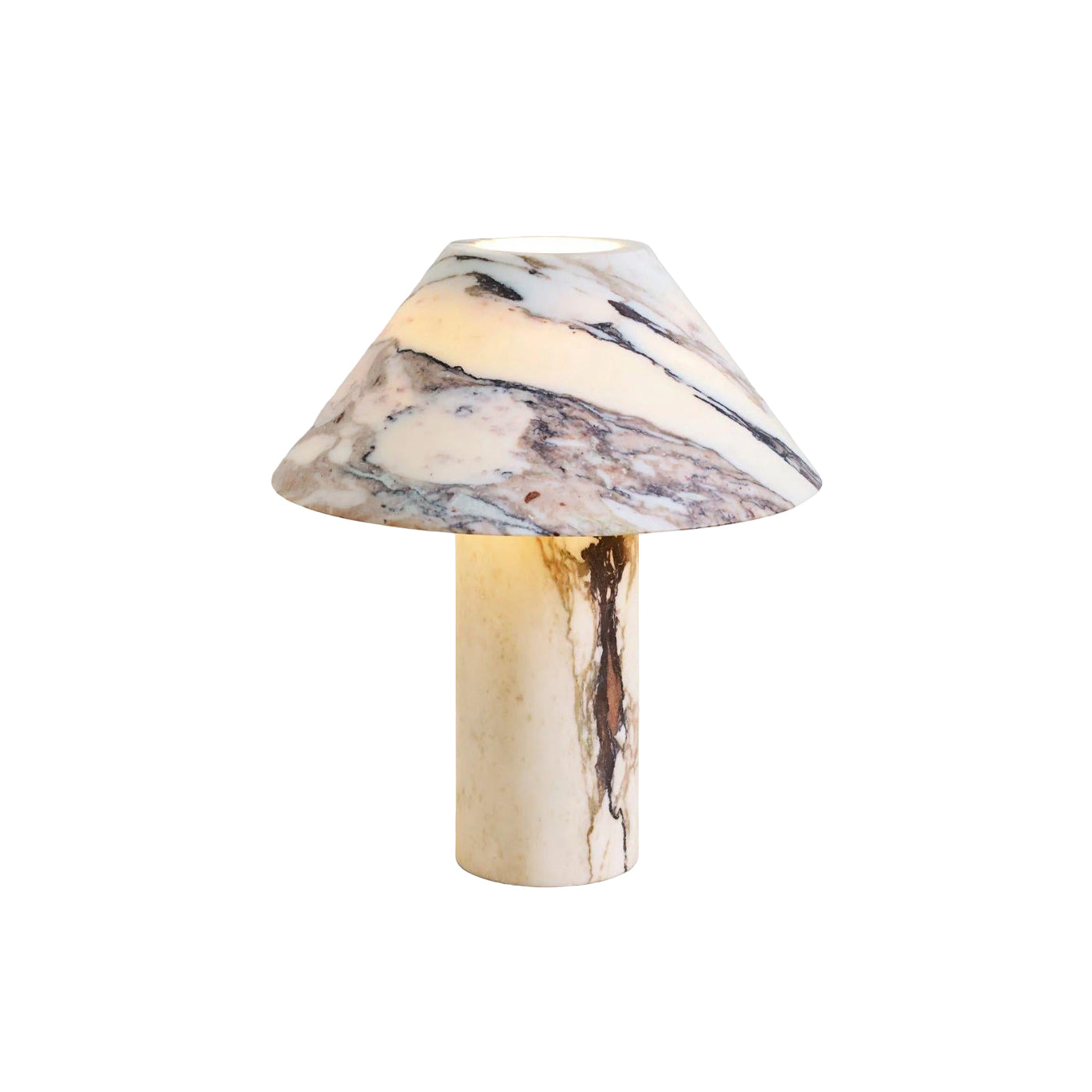 Pillar Stone Table Lamp - Lamp Copper