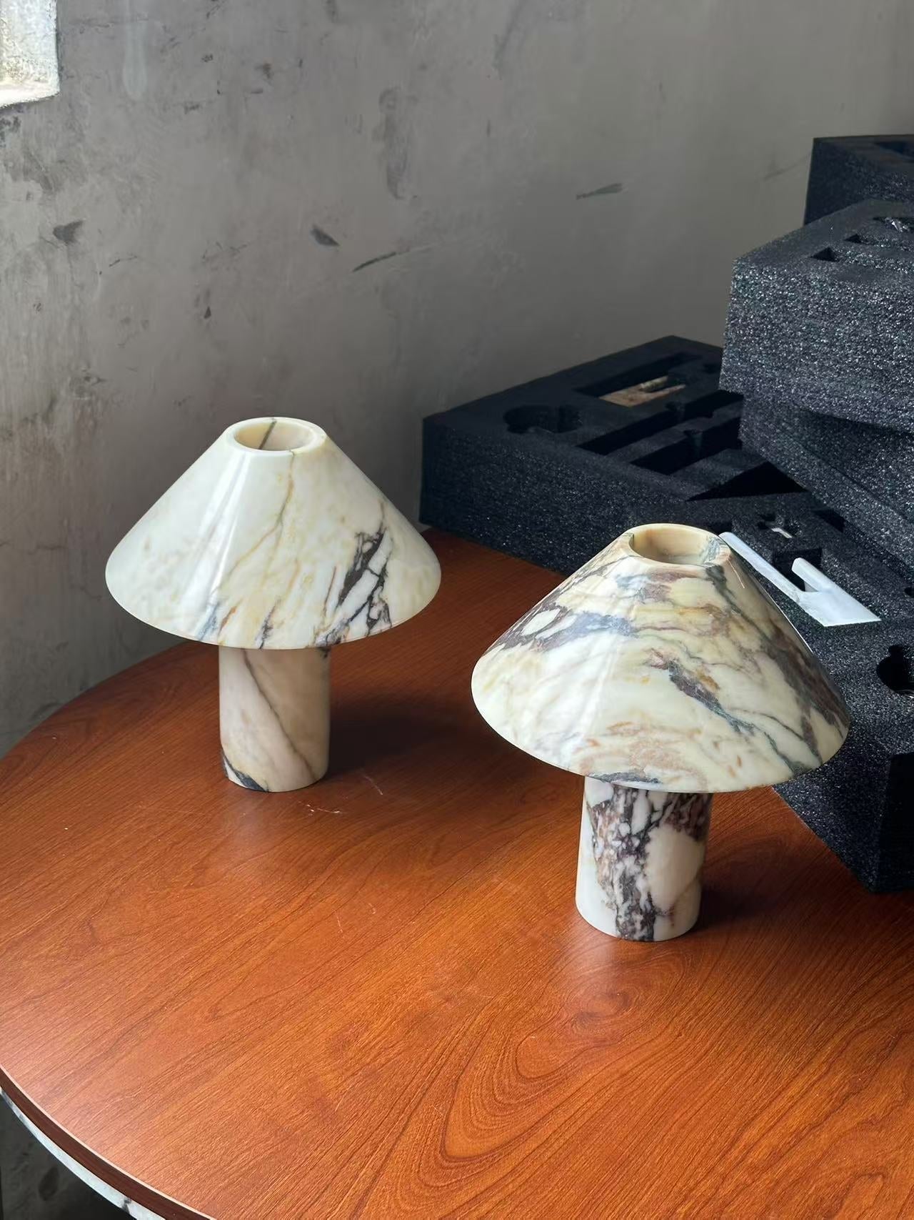 Pillar Stone Table Lamp - Lamp Copper