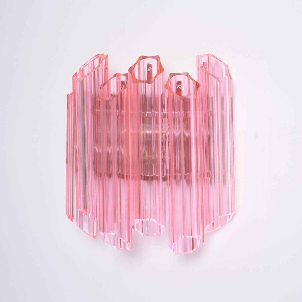 Aurora Wall Lamp Pink Murano Glass Tube - Blowlighting