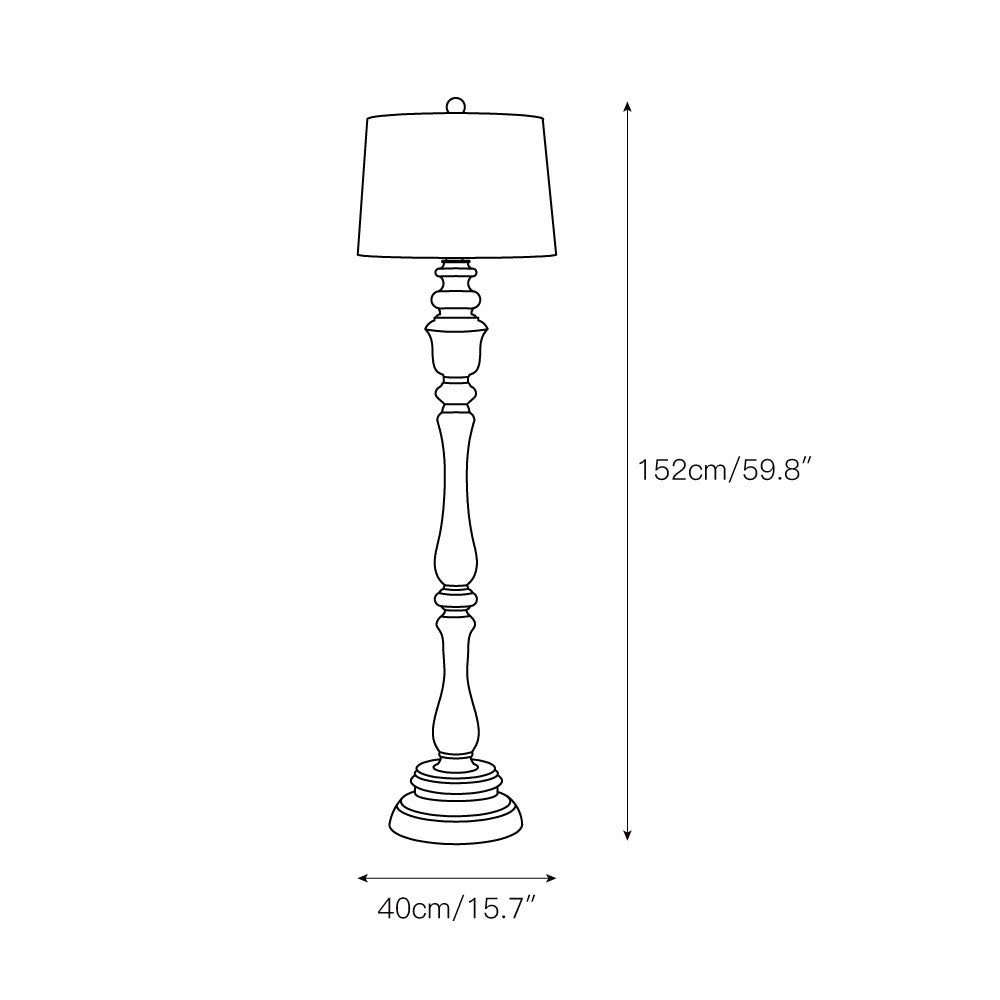 Pitch Traditional Floor Lamp - Lamp Copper
