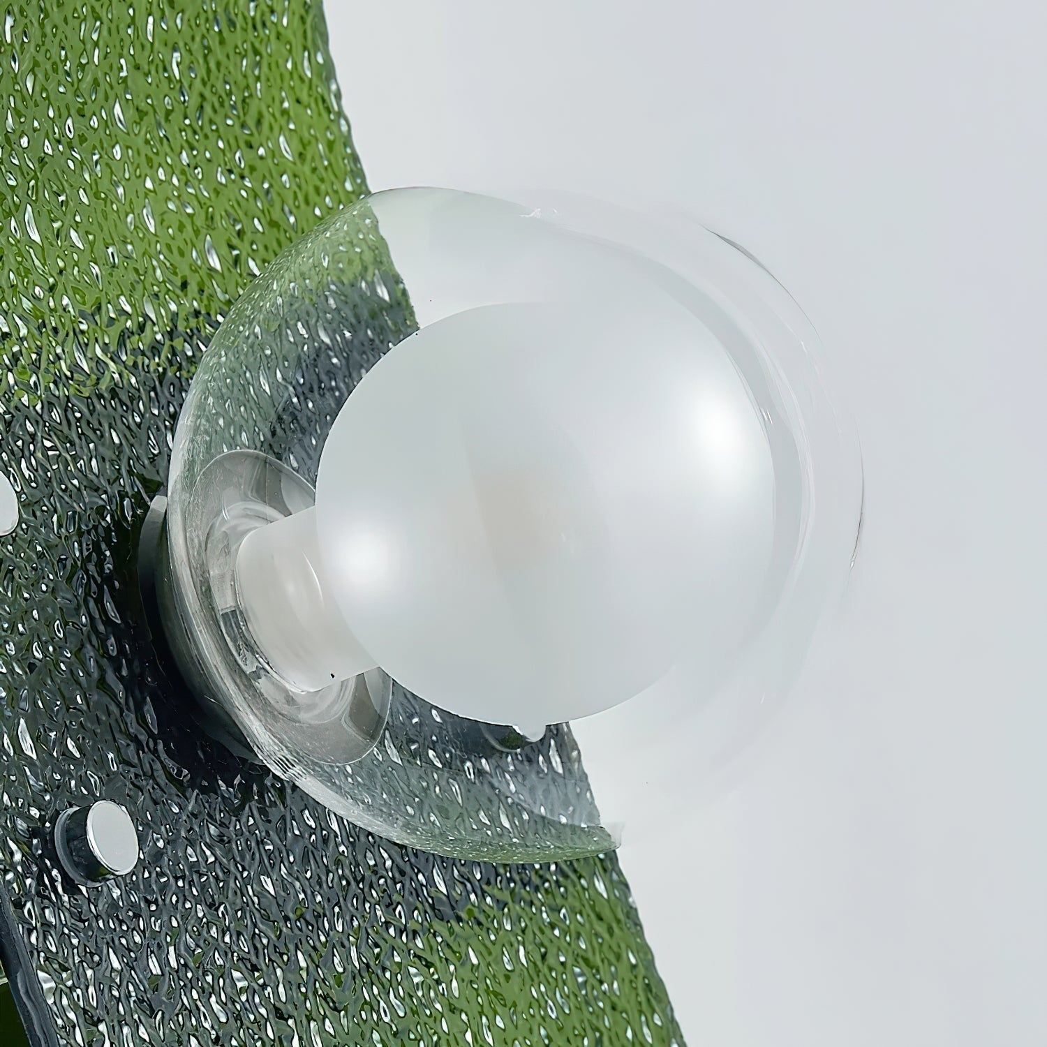 Wall Light Textured Glass Panels Dual Globes - Letslighting