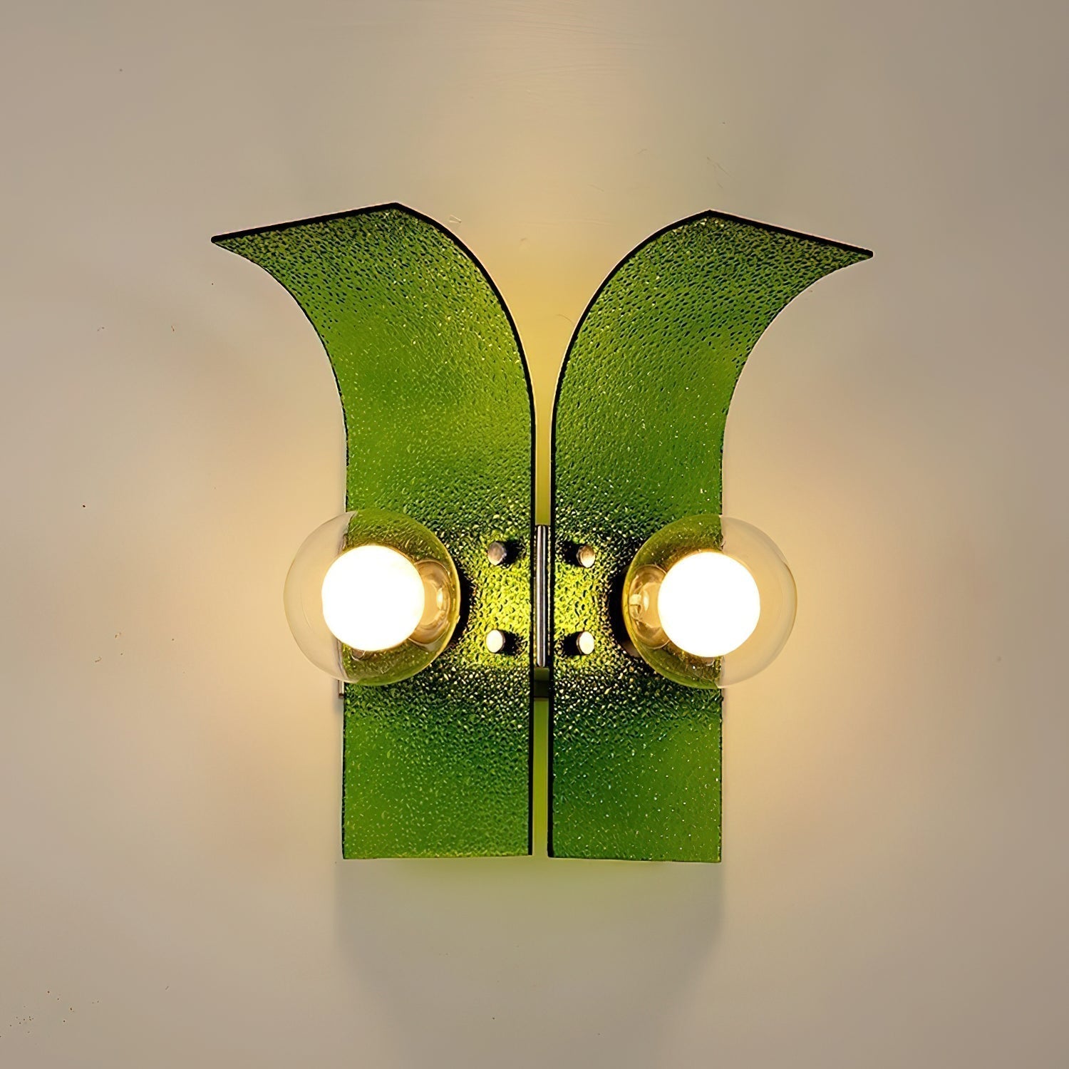 Wall Light Textured Glass Panels Dual Globes - Letslighting