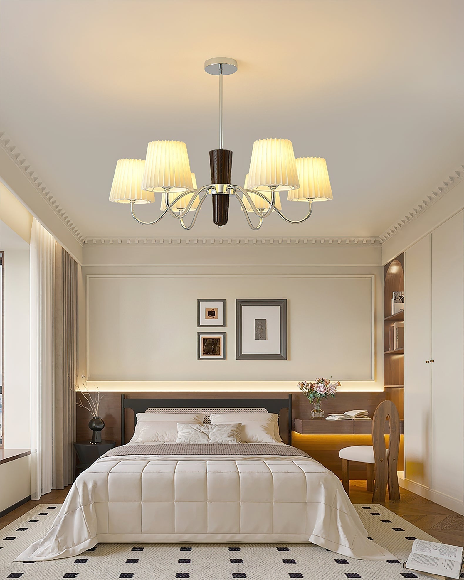 Aurora Chandelier Pleated Fabric Classic - Blowlighting