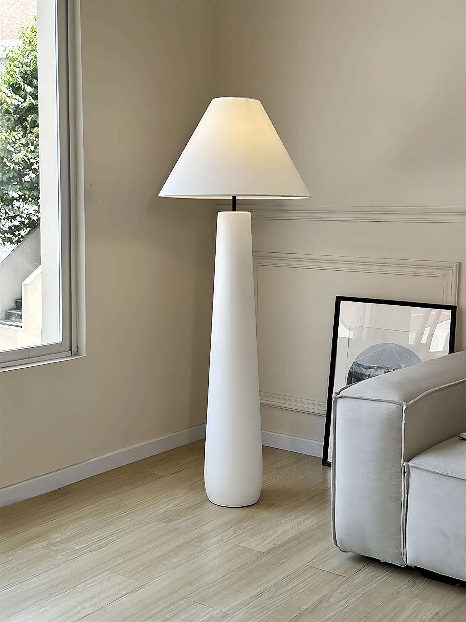 Polar White Floor Lamp - Lamp Copper