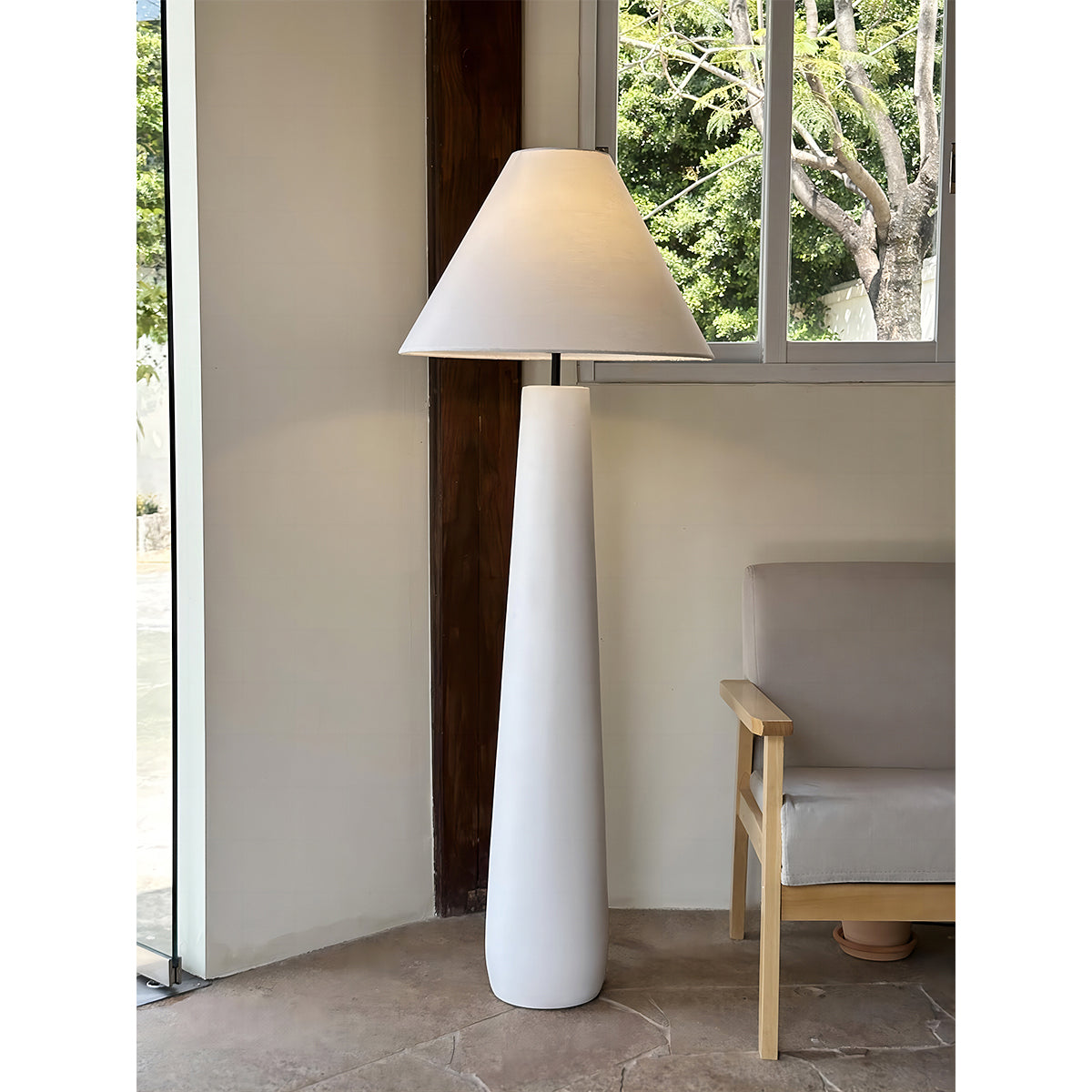 Polar White Floor Lamp - Lamp Copper