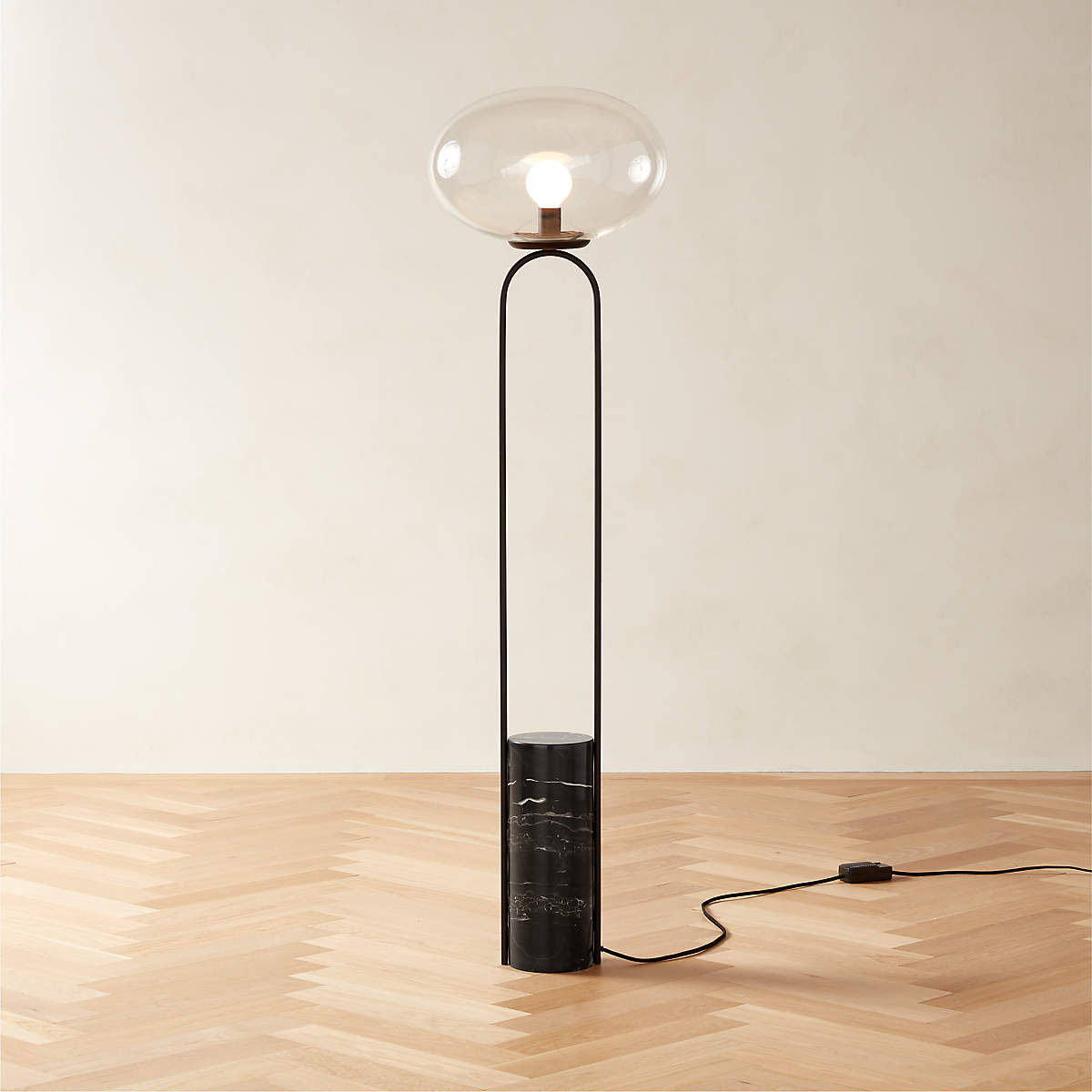 Polo Marble Floor Lamp - Lamp Copper
