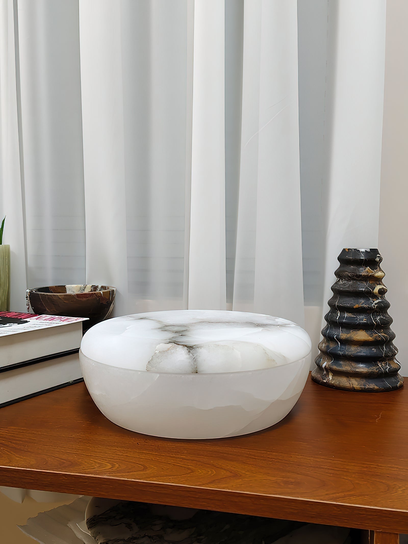 Pomelo Tass Marble Candlestick Ornaments - Lamp Copper