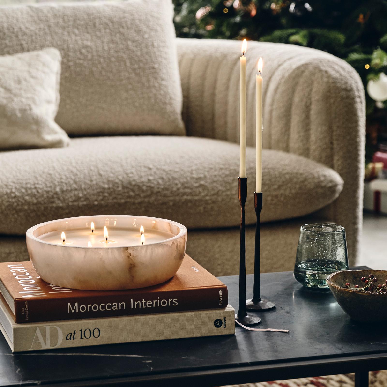Pomelo Tass Marble Candlestick Ornaments - Lamp Copper