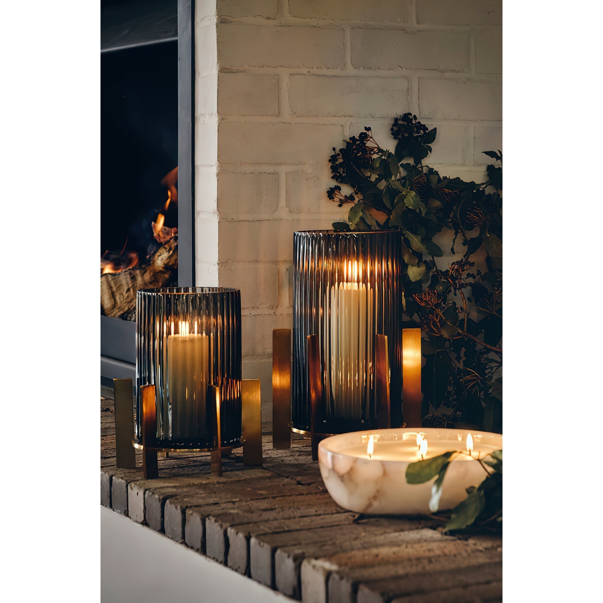 Pomelo Tass Marble Candlestick Ornaments - Lamp Copper