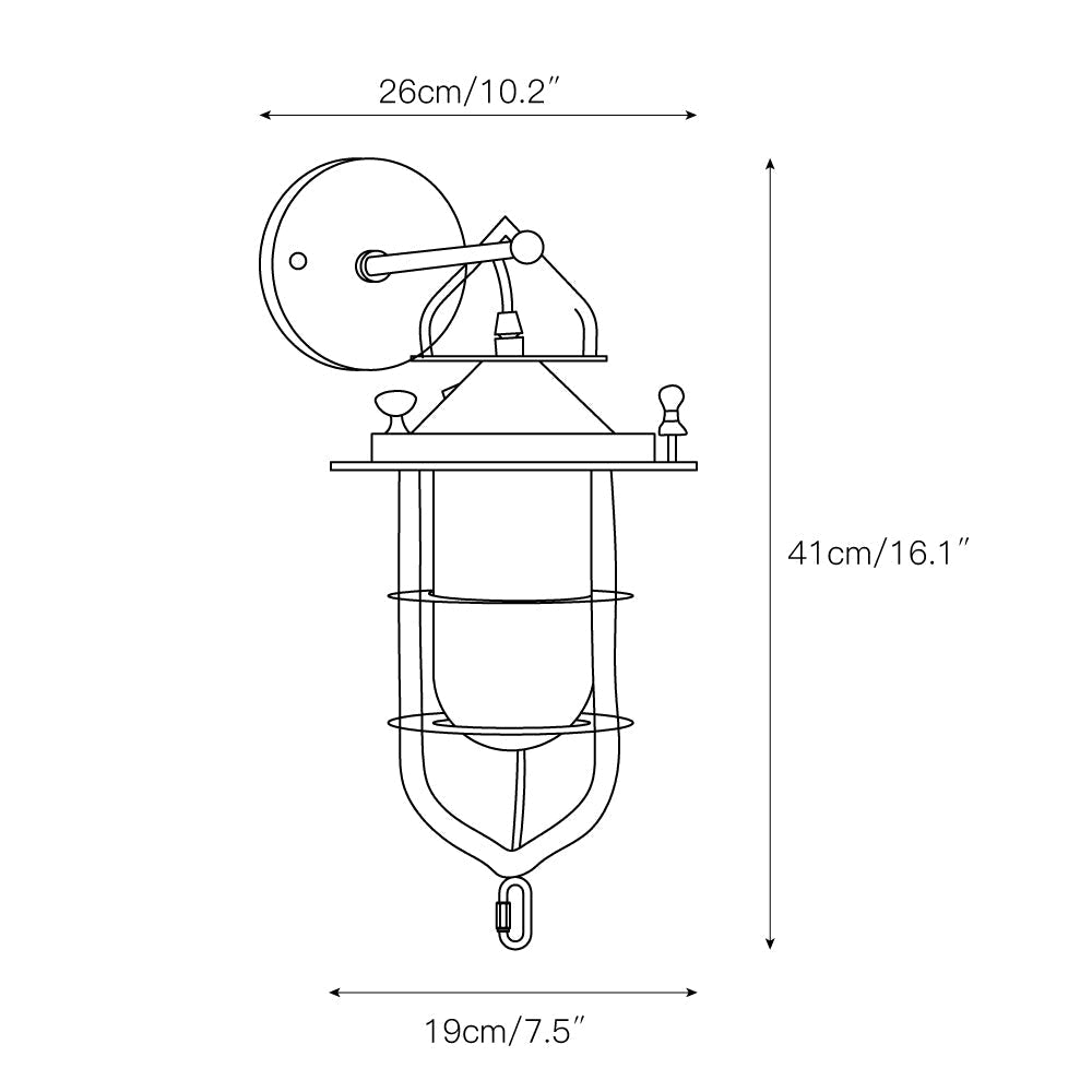 Zatheir Vintage Industrial Classic Metal Wall Lamp - Lamp Copper