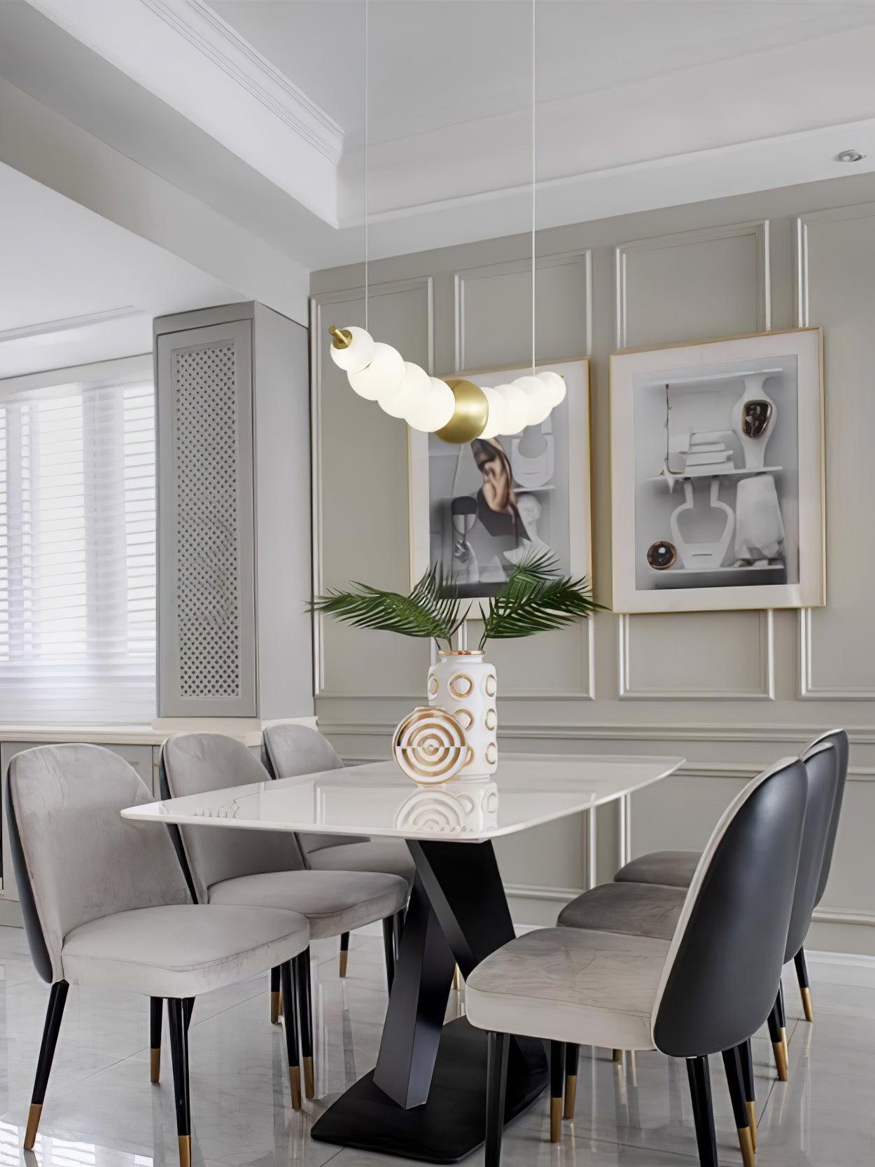 Linea Contemporary Brass Pendant Lamp - Blowlighting