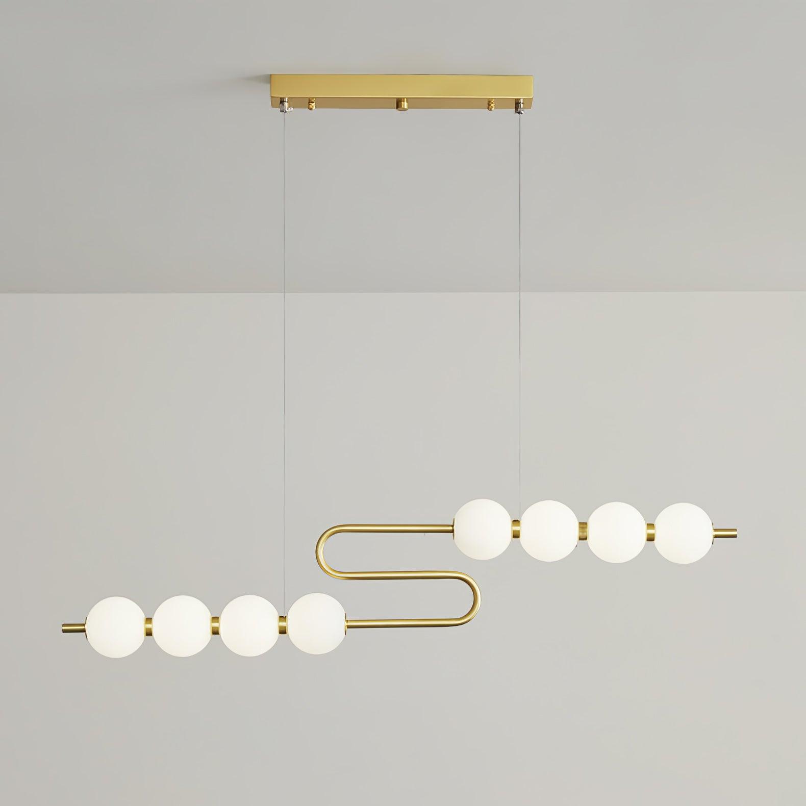 Linea Contemporary Brass Pendant Lamp - Blowlighting