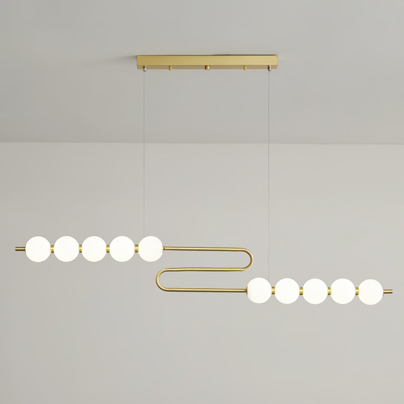 Linea Contemporary Brass Pendant Lamp - Blowlighting