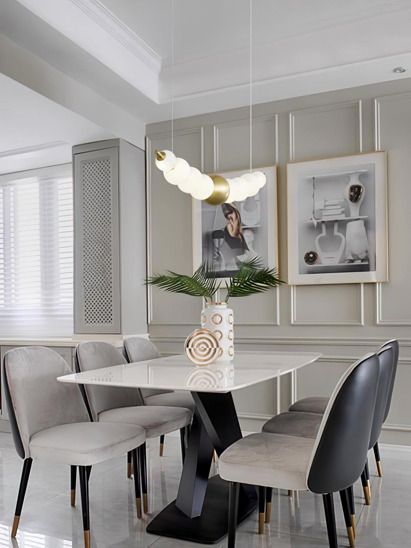 Linea Contemporary Brass Pendant Lamp - Blowlighting