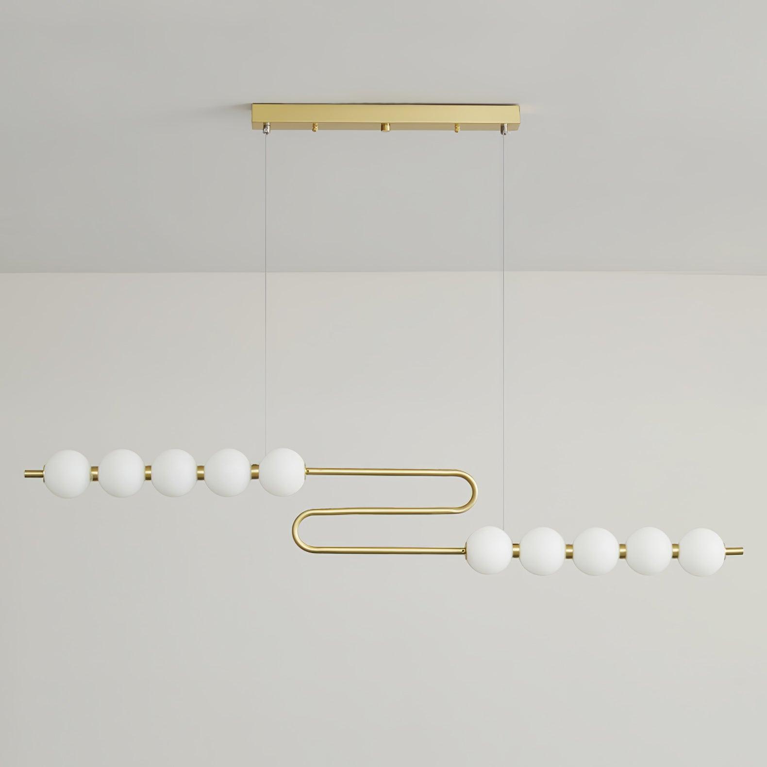 Linea Contemporary Brass Pendant Lamp - Blowlighting