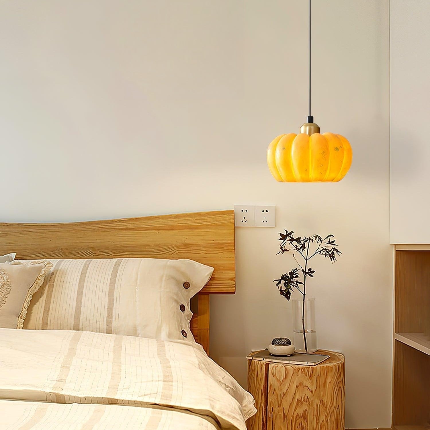 Arisha Zucca Lampade a Sospensione Resina Gialla Camera da Letto Sala da Pranzo