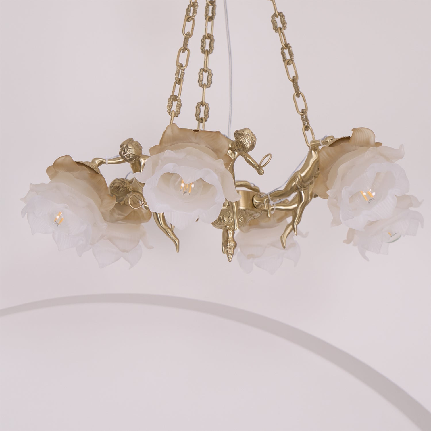 Putti Statuettes Brass Suspension - Blowlighting