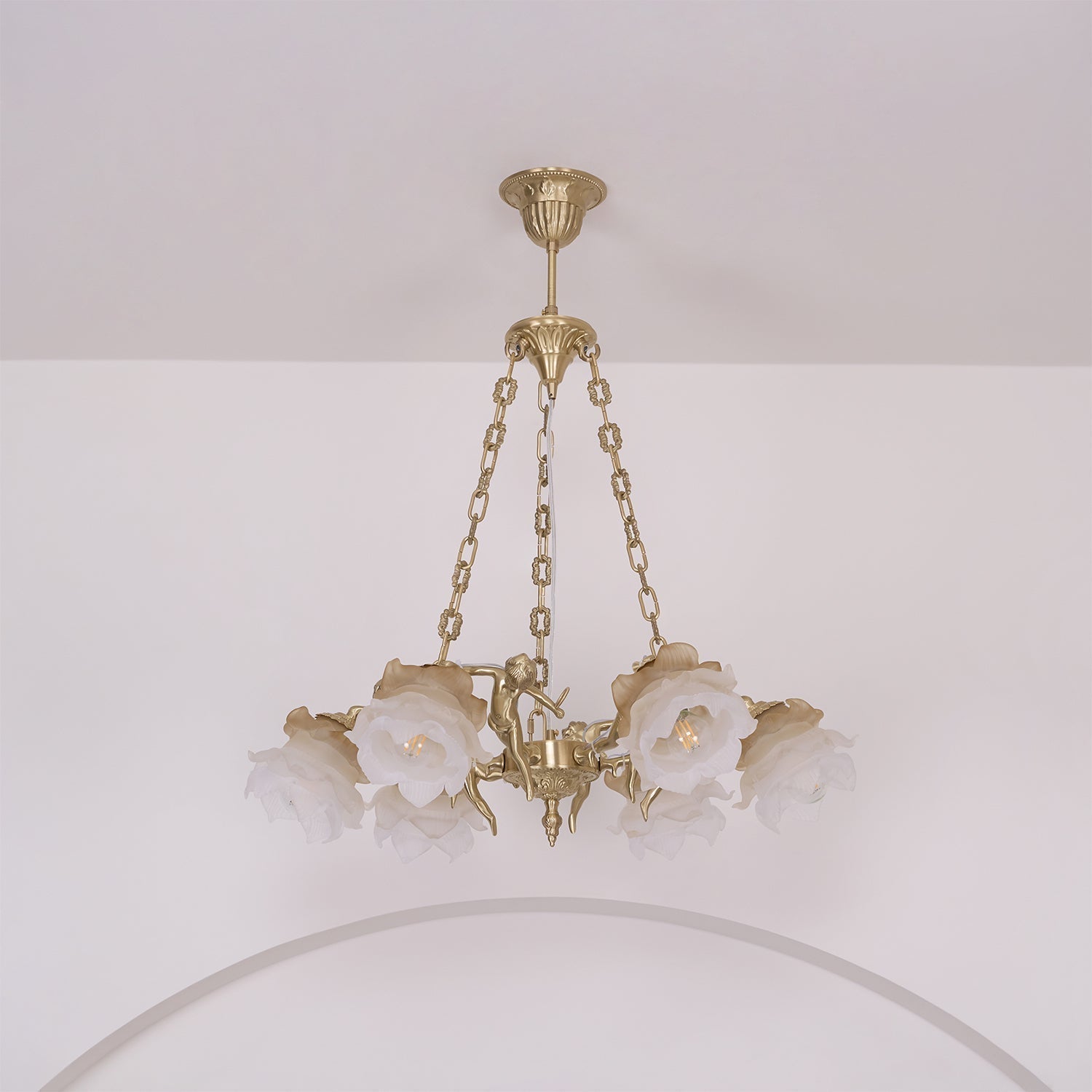 Putti Statuettes Brass Suspension - Blowlighting