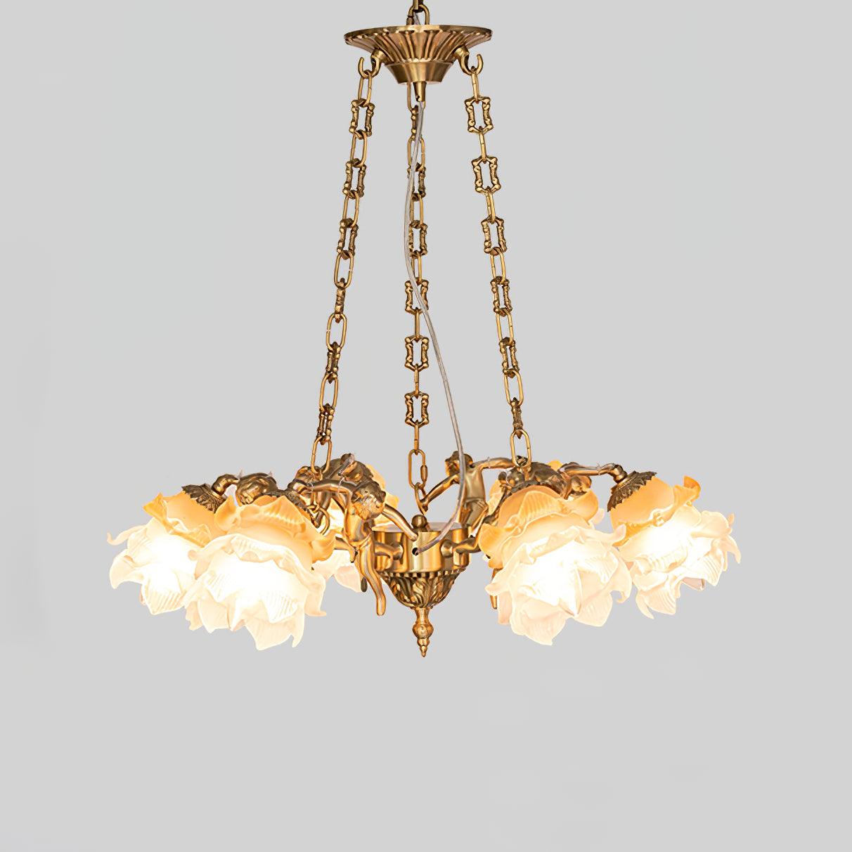 Putti Statuettes Brass Suspension - Blowlighting