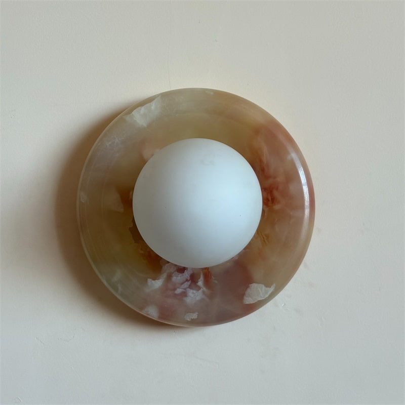 Vivina Modern Minimalist Cyan Jade Sconce Wall Lamp - Lamp Copper