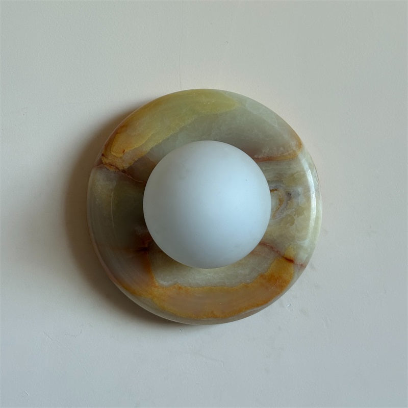 Vivina Modern Minimalist Cyan Jade Sconce Wall Lamp - Lamp Copper